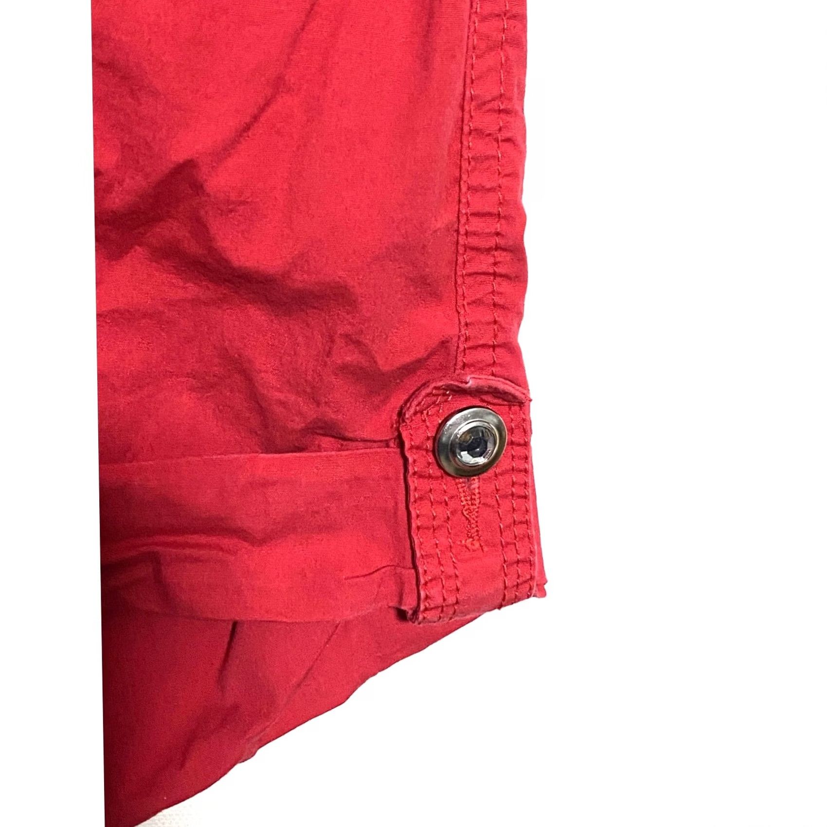 Vintage INC Red Shorts Womens 8 Curvy Fit Cuffed Zip Pocket Summer Glam Vacation Stretch Size 24" / US 00 / IT 34 - 3 Thumbnail
