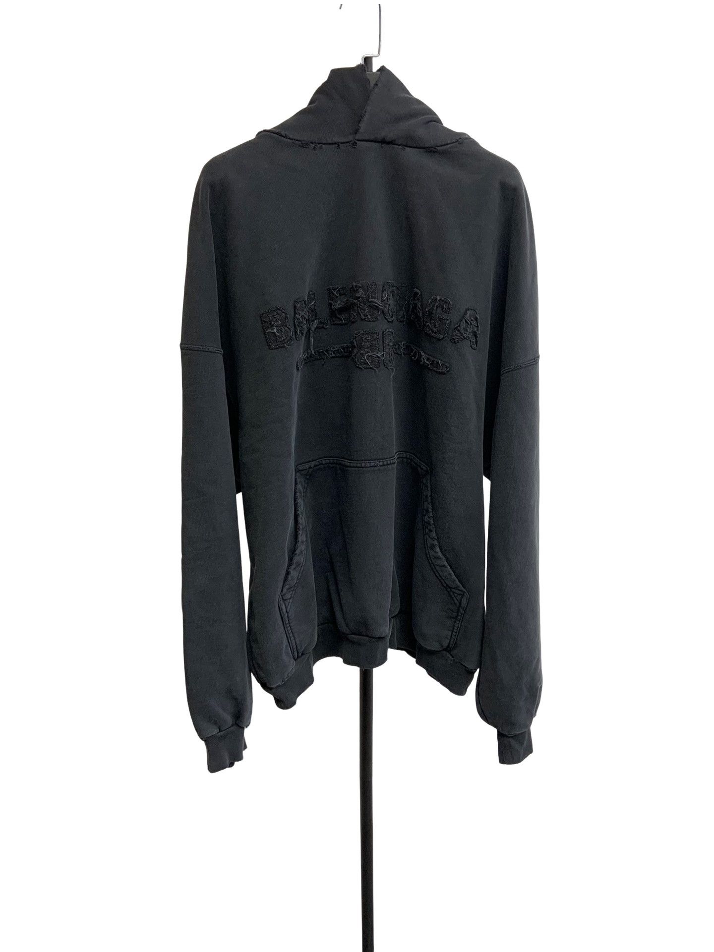 Balenciaga Balenciaga Distressed Logo Zip Hoodie XS Size US XS / EU 42 / 0 - 1 Thumbnail
