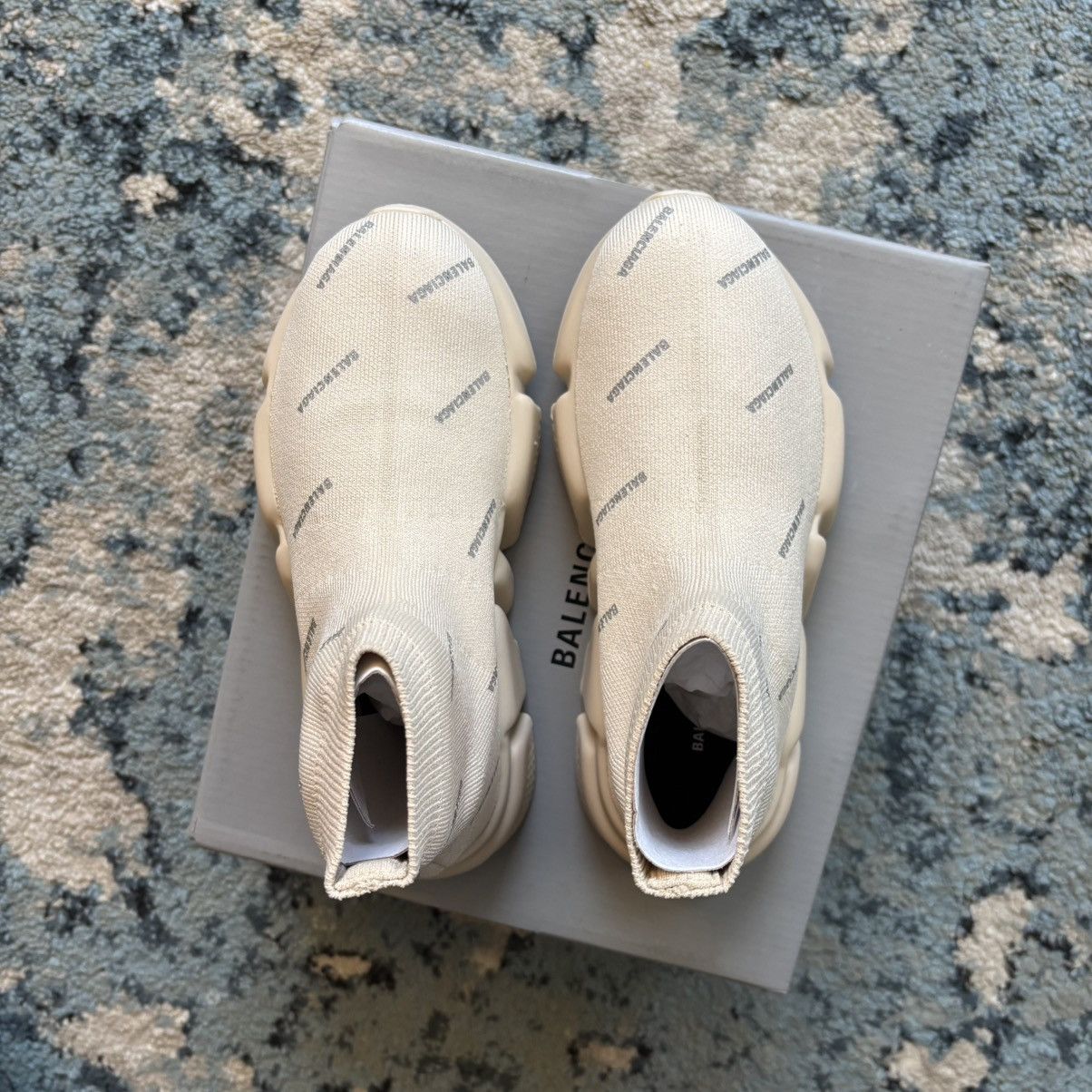 Balenciaga Balenciaga Beige Speed Kids Sneakers Size 12-12.5 Brand New Size US 12.5 / EU 45-46 - 4 Thumbnail