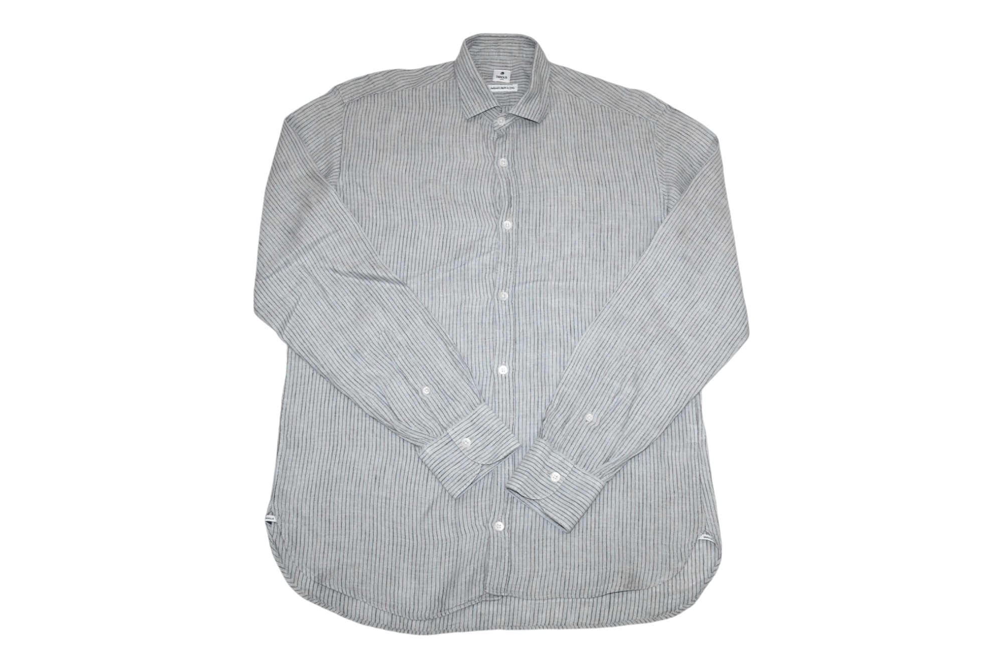 Eidos Napoli Danolis 1966 Regular Fit spread-collar striped linen shirt Size US M / EU 48-50 / 2 - 1 Thumbnail