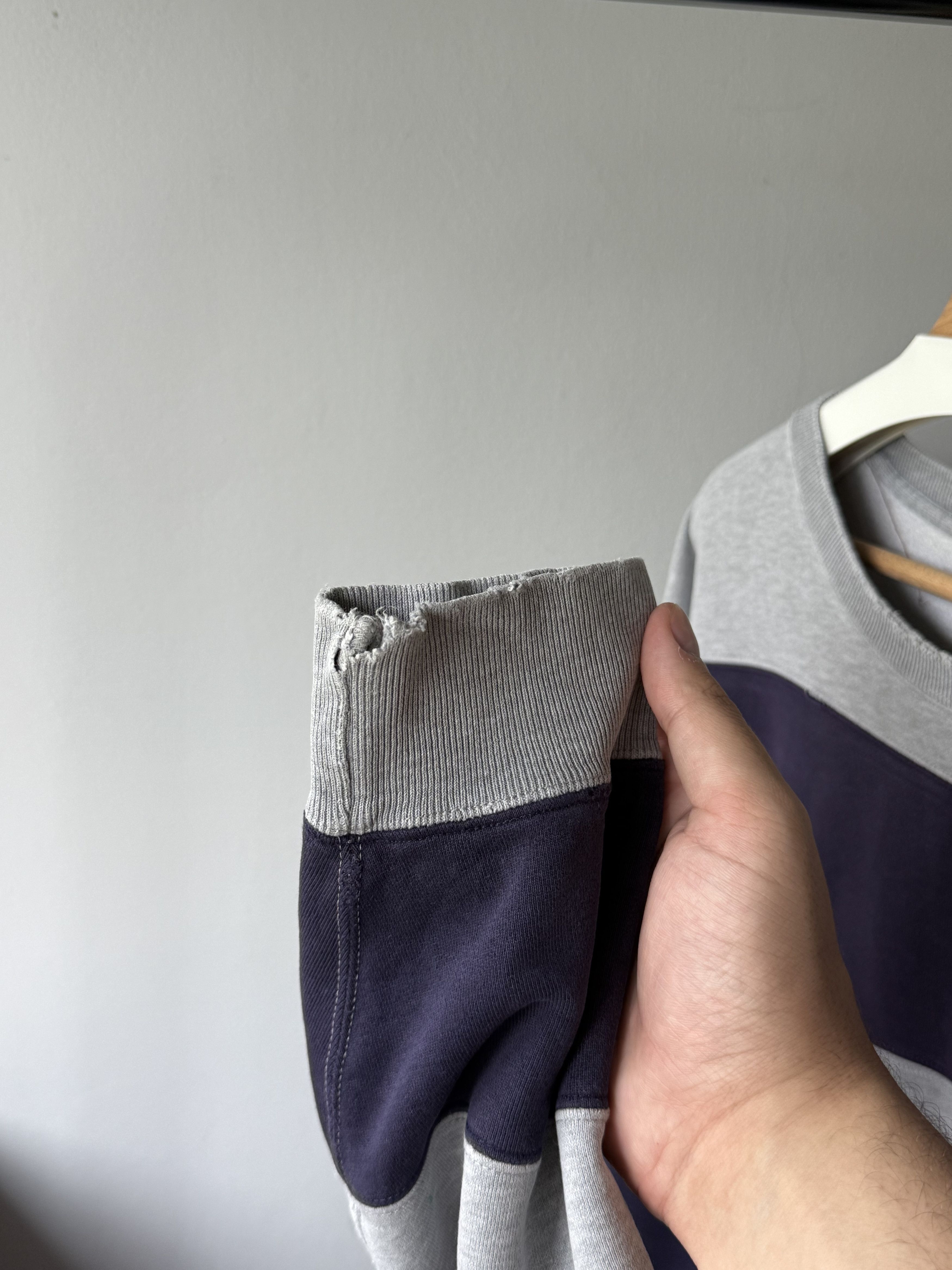 Polo Ralph Lauren Vintage 90's Polo Ralph Lauren Blue Gray Striped Sweatshirt Size US L / EU 52-54 / 3 - 14 Thumbnail