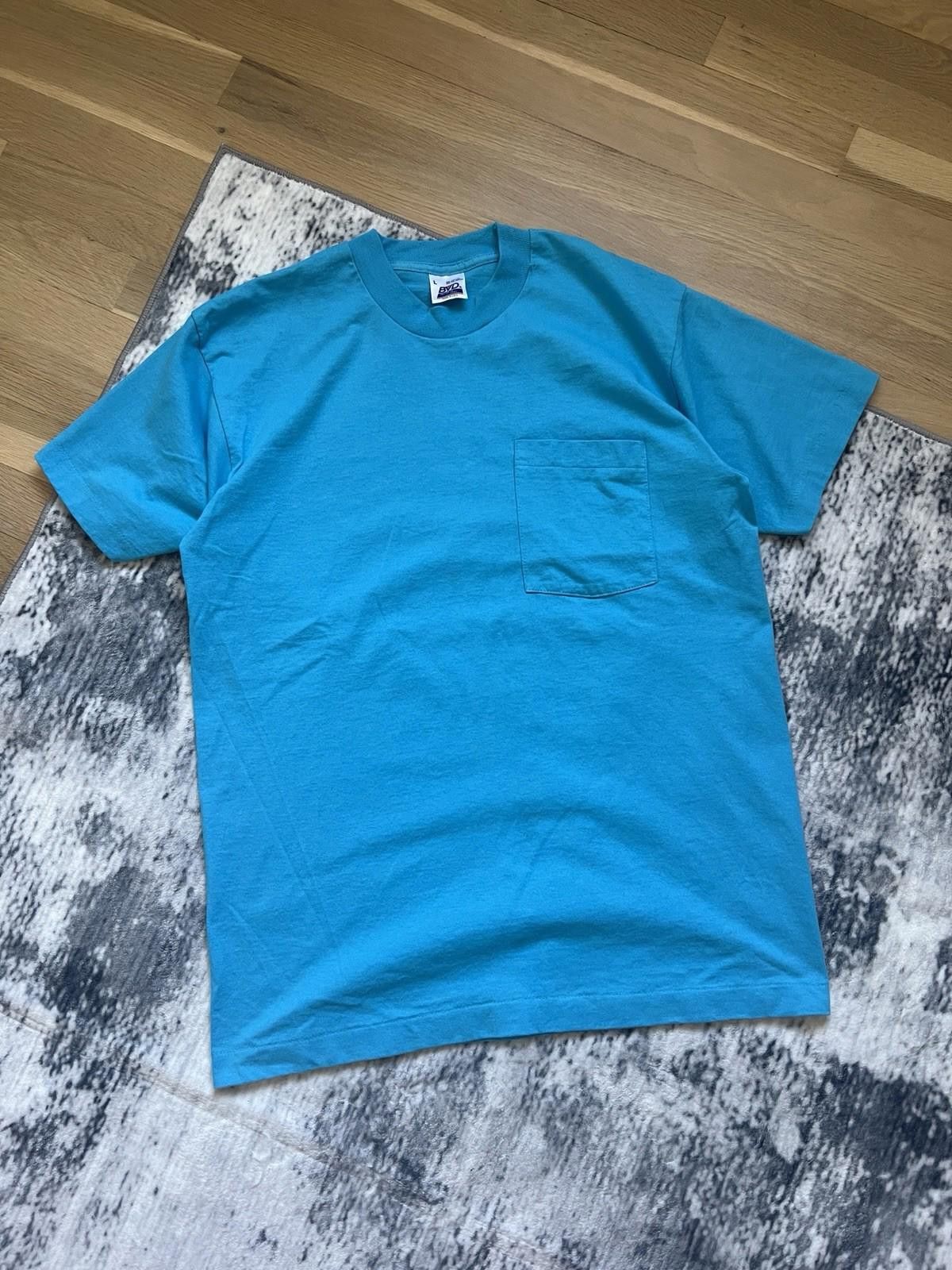 Other 90s BVD Blank Pocket T-Shirt Teal Size Large Size US L / EU 52-54 / 3 - 1 Thumbnail