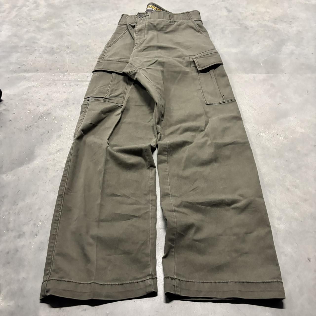 Japanese Brand × Vintage Crazy Vintage Y2K/2000s Grunge Khaki Green Skater Cargo Pants! Size US 36 / EU 52 - 3 Thumbnail
