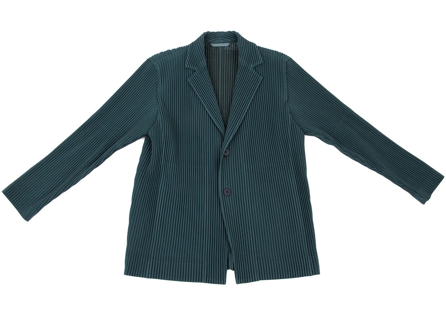 Issey Miyake Pleated Tailored Jacket in Turquoise Size US S / EU 44-46 / 1 - 2 Thumbnail