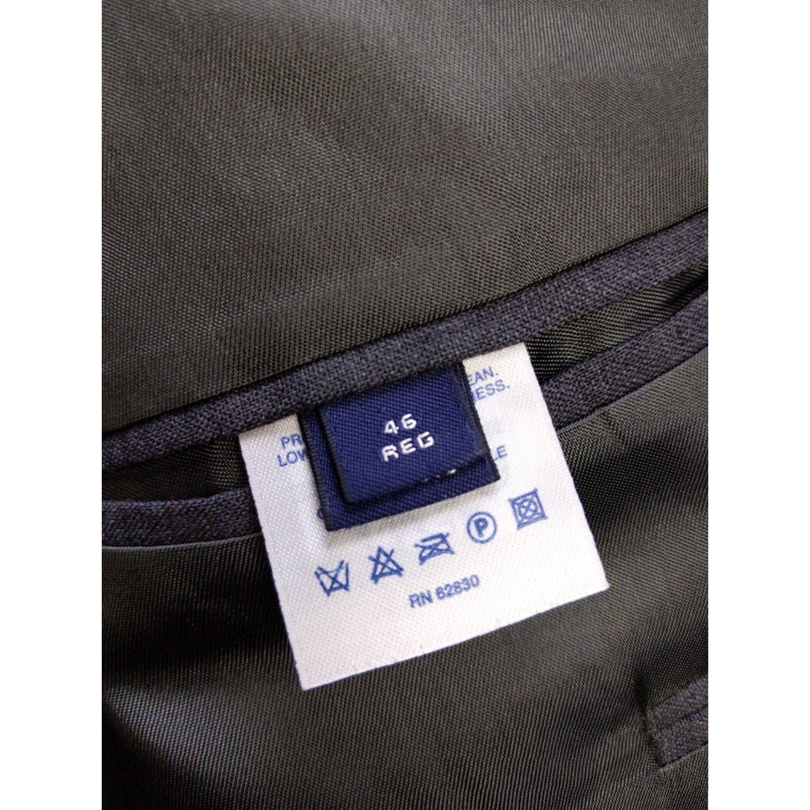 Lands' End Lands' End Blazer Mens 46 Regular Gray 100% Wool Coat Classic Office Suit Jacket Size 46R - 7 Thumbnail