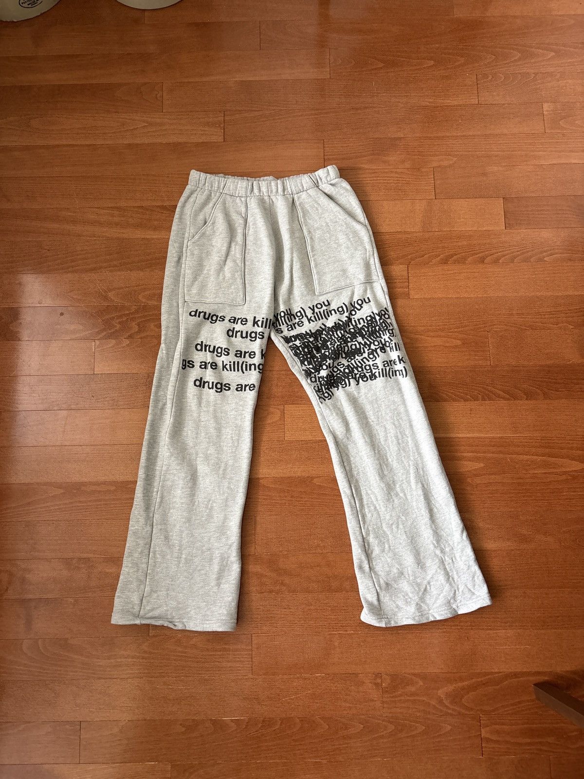 Designer disgust(ing) “drugs are kill(ing) you” Flared Sweatpants Size US 36 / EU 52 - 4 Thumbnail