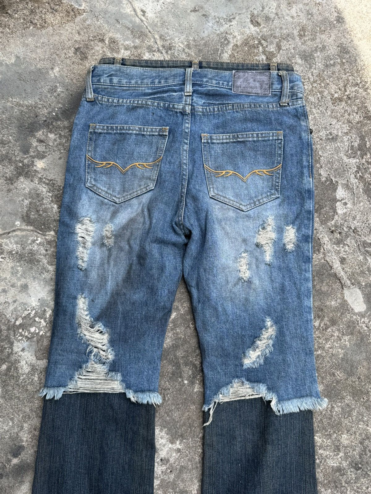 Le Grande Bleu (L.G.B.) Flared Fuga Double Layers 1of1 Denim Pants Goa ifsix Styled Size US 29 - 4 Thumbnail