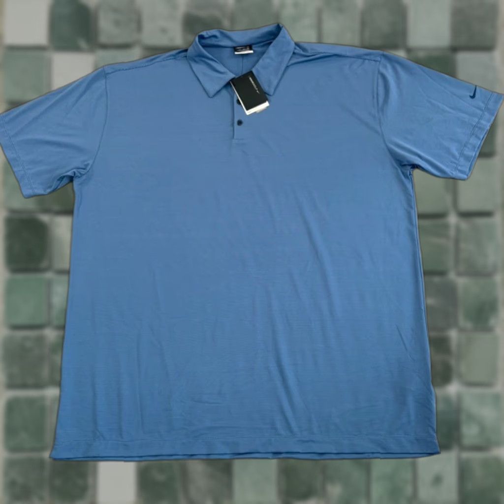 Nike NIKE GOLF Polo Shirt Short Sleeve Stretch Dri-FIT UV Blue 3XL Mens Regular Size US XXL / EU 58 / 5 - 1 Thumbnail