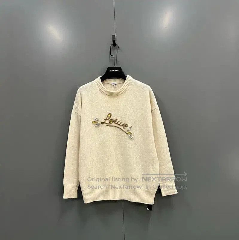 Loewe Loewe Cream Wool Long Sleeve Sweater . Size XS / US 0-2 / IT 36-38 - 1 Thumbnail