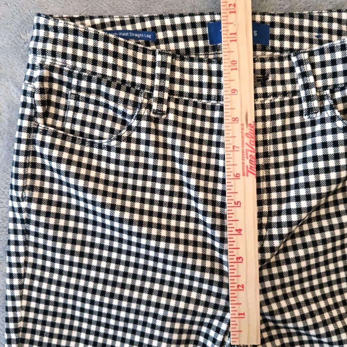 Talbots Talbots Womens Pants Size 2 Black Plaid Corduroy Ankle Pockets Mid Rise 28x30.5 Size 26" / US 2 / IT 38 - 4 Thumbnail