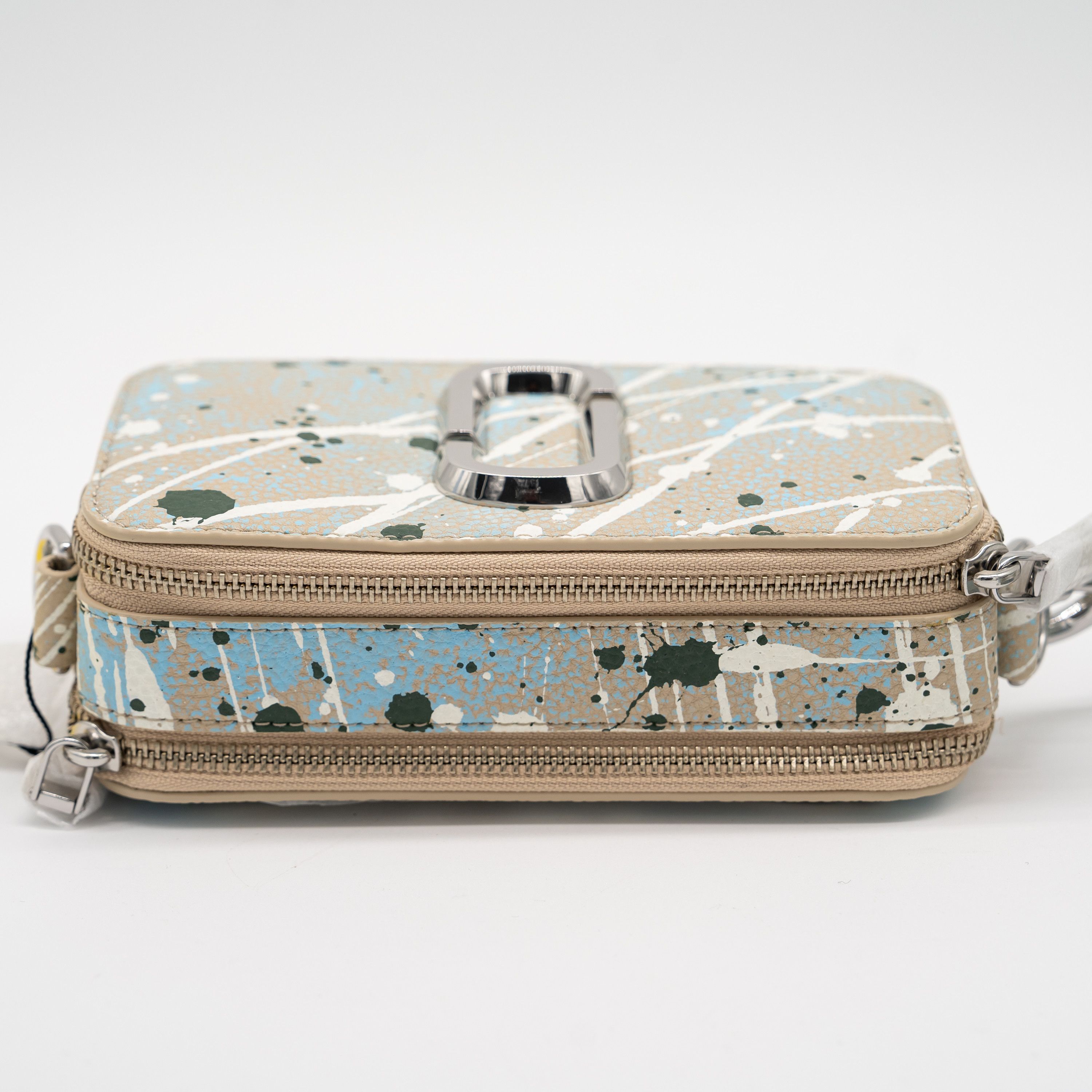 Marc Jacobs Marc Jacobs Paint Splatter Blue Snapshot Bag Shoulder Size ONE SIZE - 3 Thumbnail
