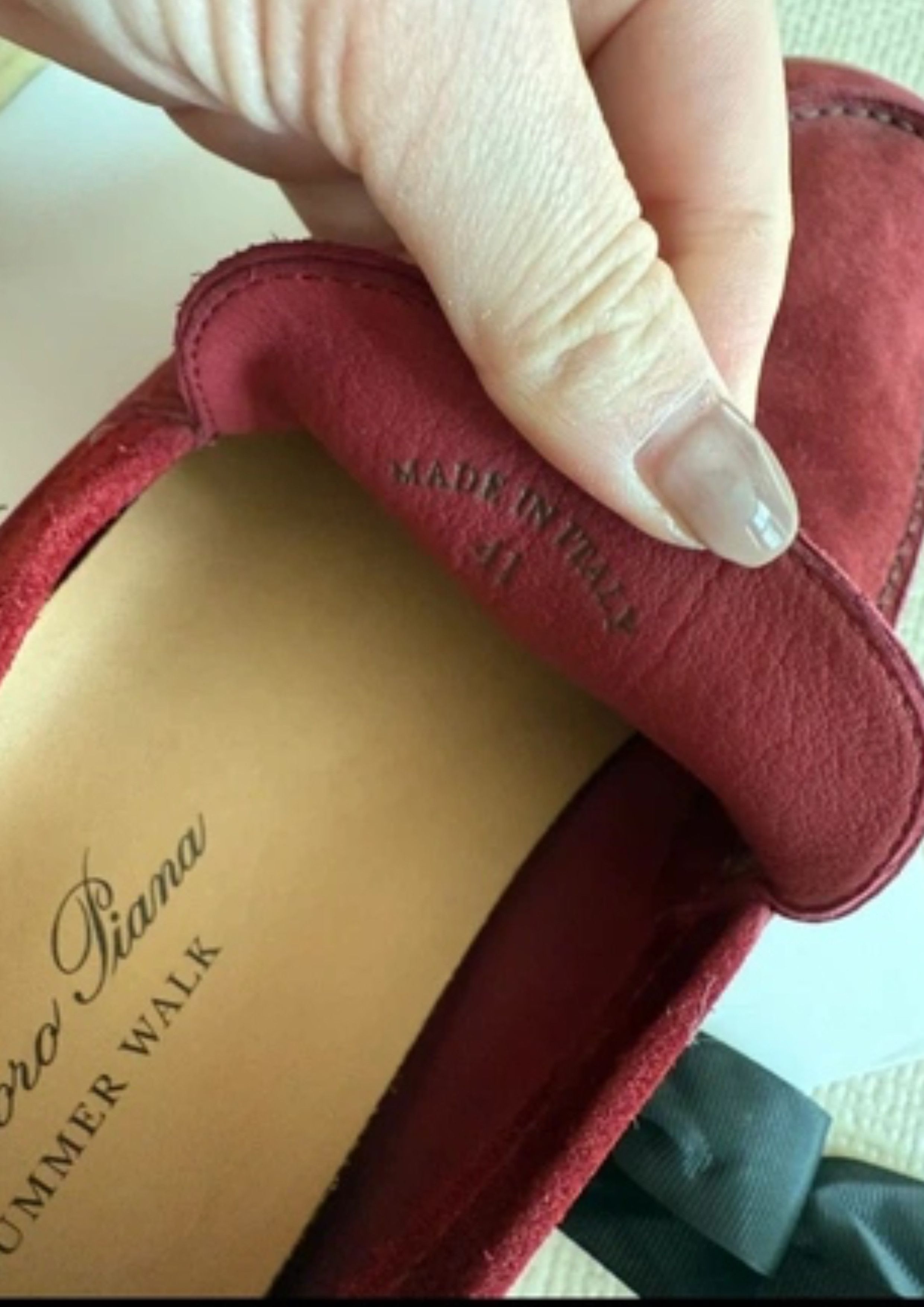 Loro Piana Loro Piana Summer Walk Suede Loafers / Red / IT 41 Size US 8 / EU 41 - 7 Thumbnail