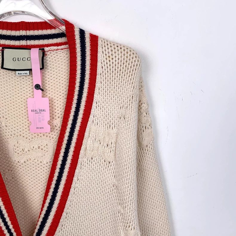 Gucci Gucci Size OS Color block striped logo jacquard hollow wool Size M / US 6-8 / IT 42-44 - 3 Thumbnail