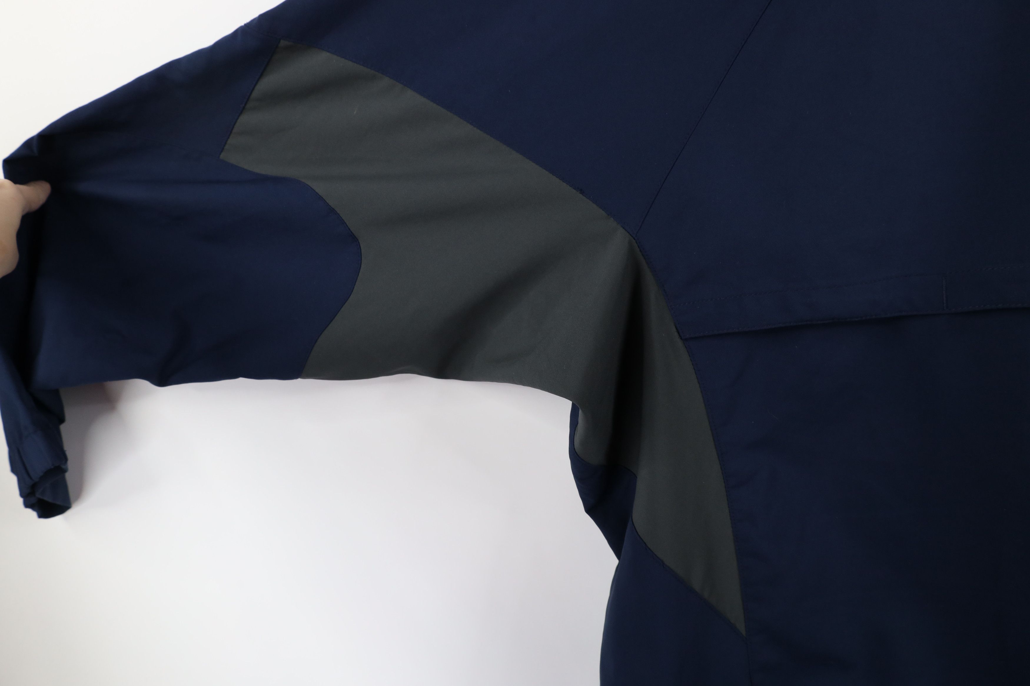 Nike × Vintage Nike Block Swoosh Half Zip Pullover Jacket Navy Blue Size US XXL / EU 58 / 5 - 11 Thumbnail