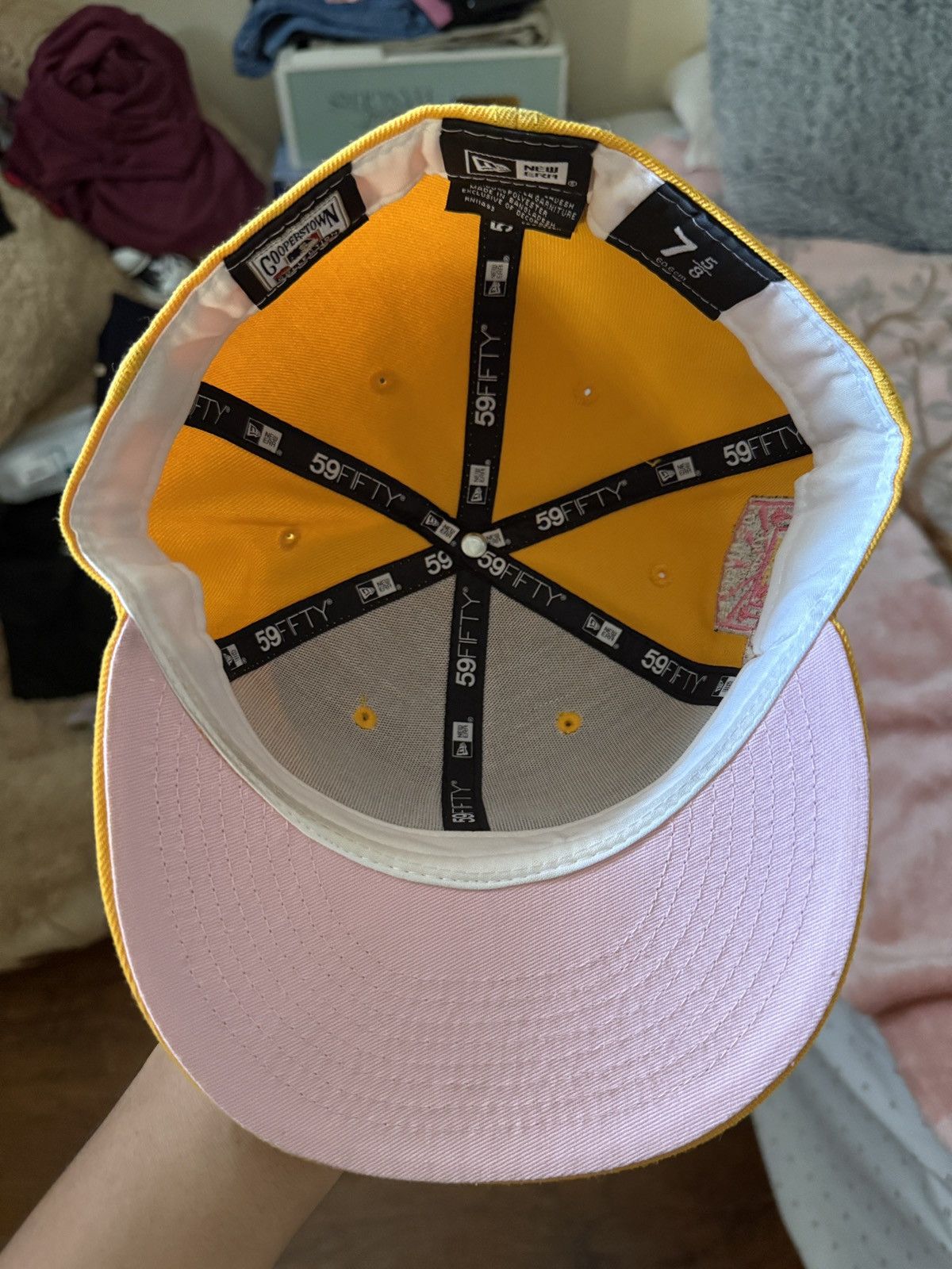 New Era Hat club pink lemonade Dodgers 7 5/8 Size ONE SIZE - 5 Thumbnail