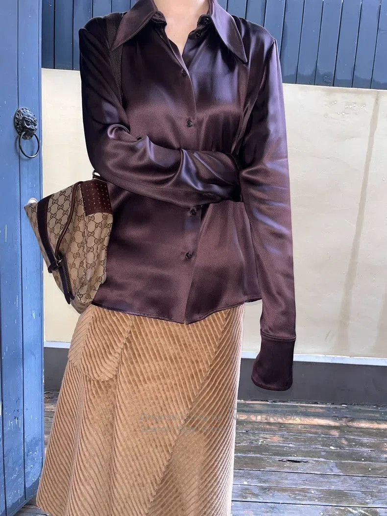 Jil Sander Jil Sander size 34 Reddish Brown Shirt Size S / US 4 / IT 40 - 3 Thumbnail