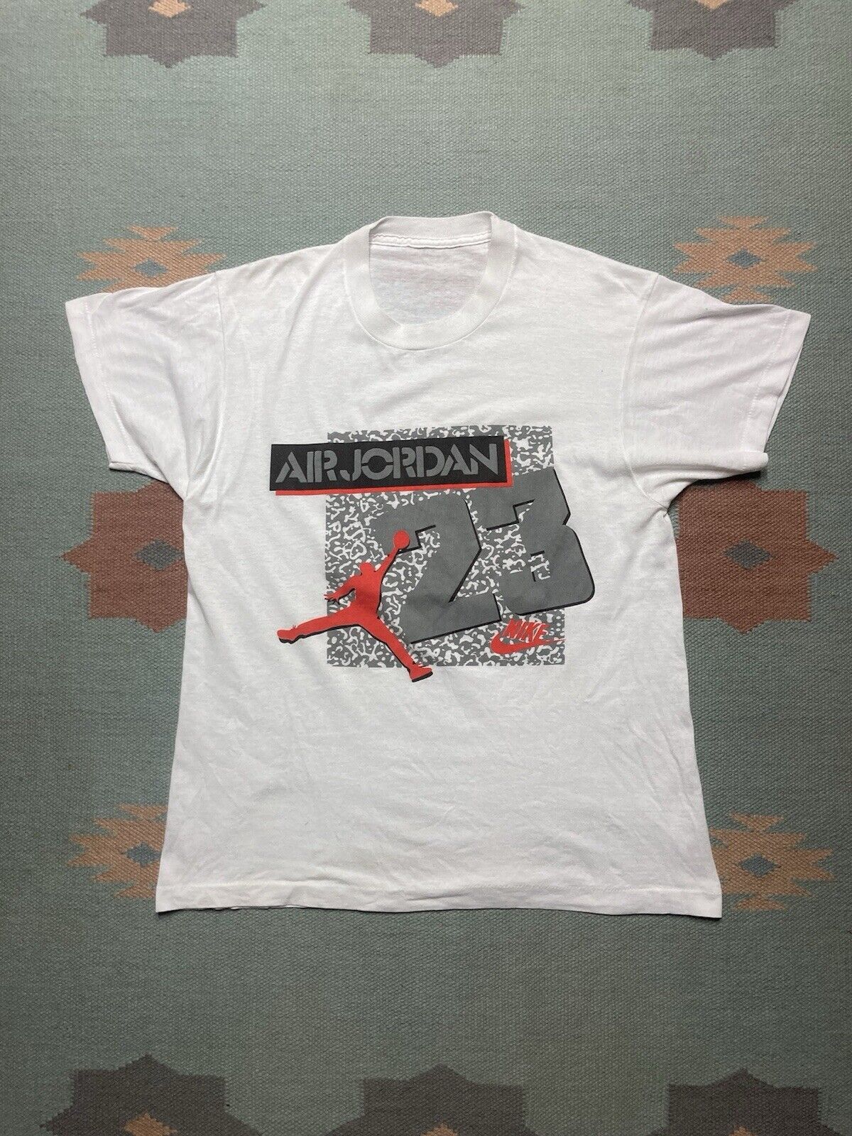 Vintage 80s t shirt Nike air Jordan 23 basketball jumpman cement L Size US L / EU 52-54 / 3 - 1 Thumbnail