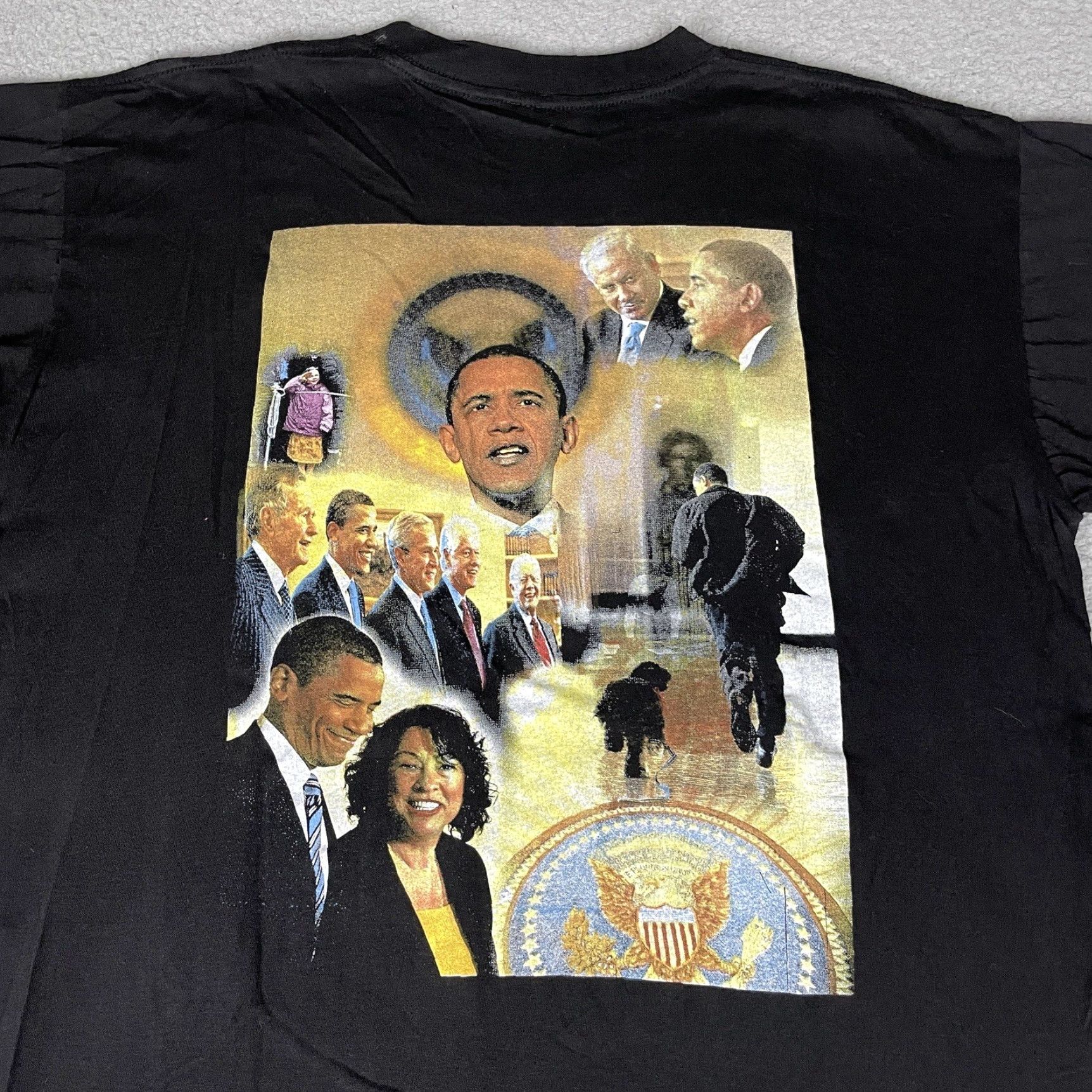 Vintage Barack Obama Tshirt XL Black Graphic Tee Men Short Sleeve Crew Neck 44th President Yes We Can Hope Size US XL / EU 56 / 4 - 4 Thumbnail