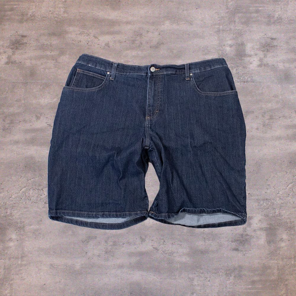 Lee Lee Indigo Baggy Relax Fit Jean Denim Jorts Y2K Style Shorts Size US 38 / EU 54 - 2 Thumbnail
