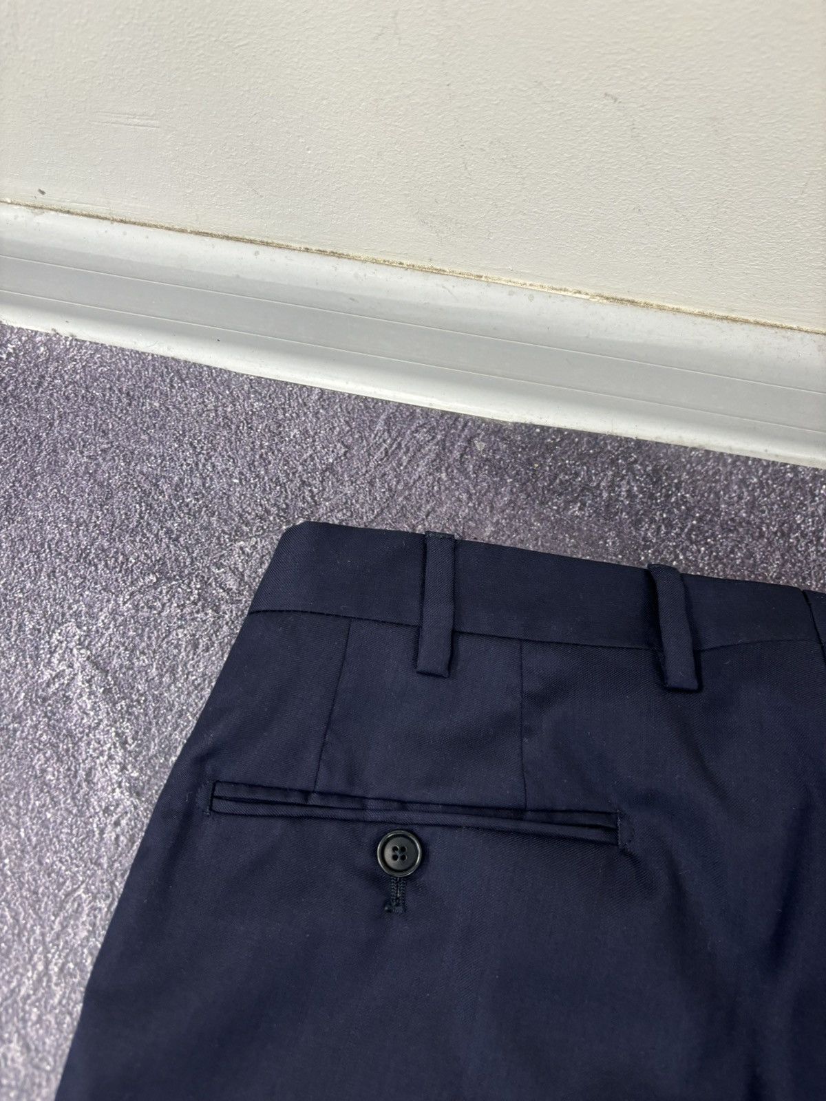 Other De Petrillo Napoli Gaiola Navy Blue Italian Luxury Wool Suit Size 46R - 24 Thumbnail