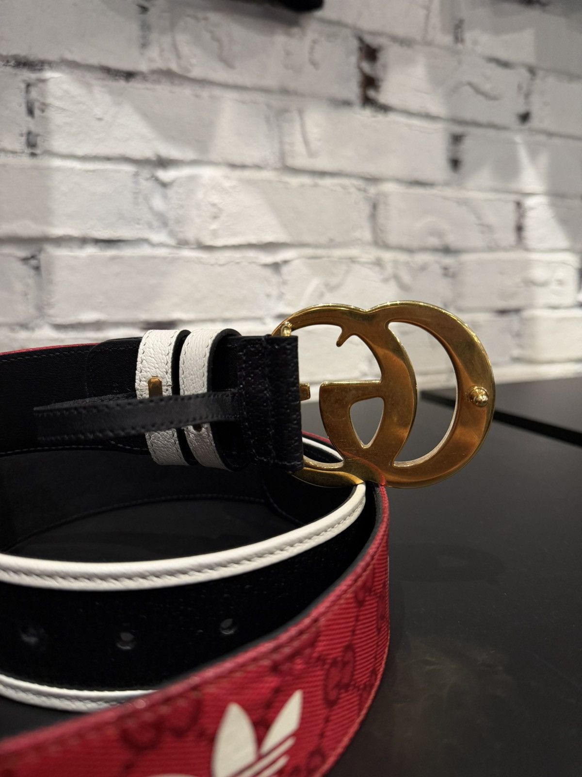 Adidas × Gucci Gucci x Adidas Leather Belt Size 32 - 6 Thumbnail
