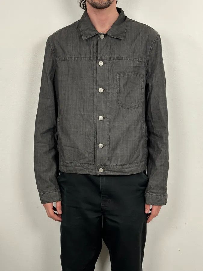 Jil Sander 2000s Jil Sander Grey Boxy Cut Denim Jacket Size US M / EU 48-50 / 2 - 2 Thumbnail