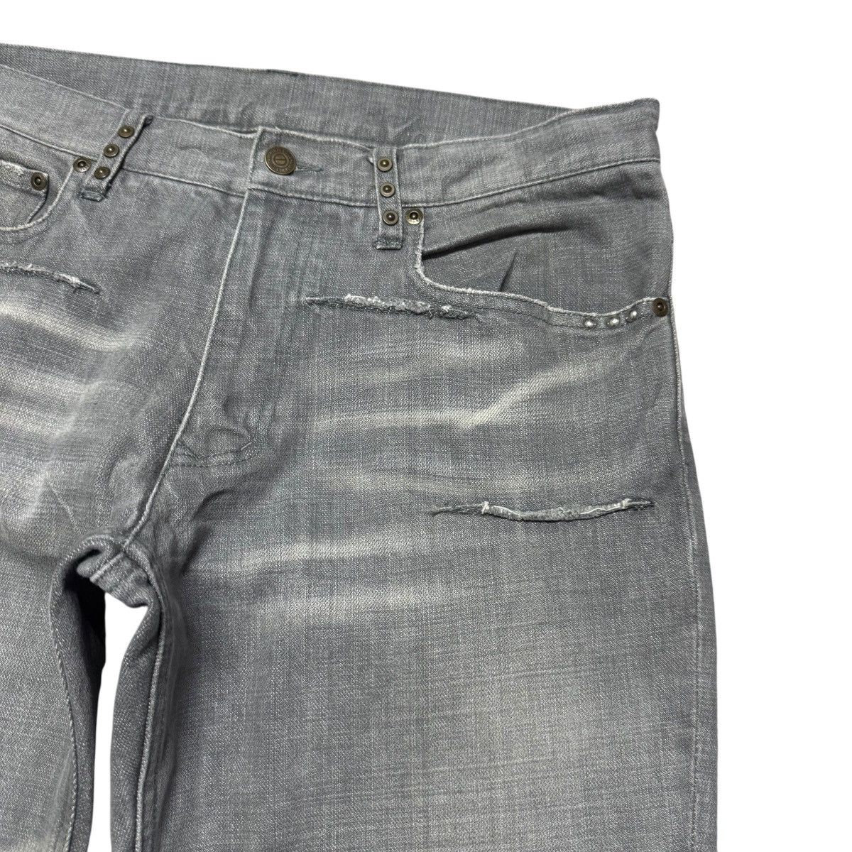 Japanese Brand Monsieur Nicole Denim Flare Jeans Studded Size US 33 - 5 Thumbnail