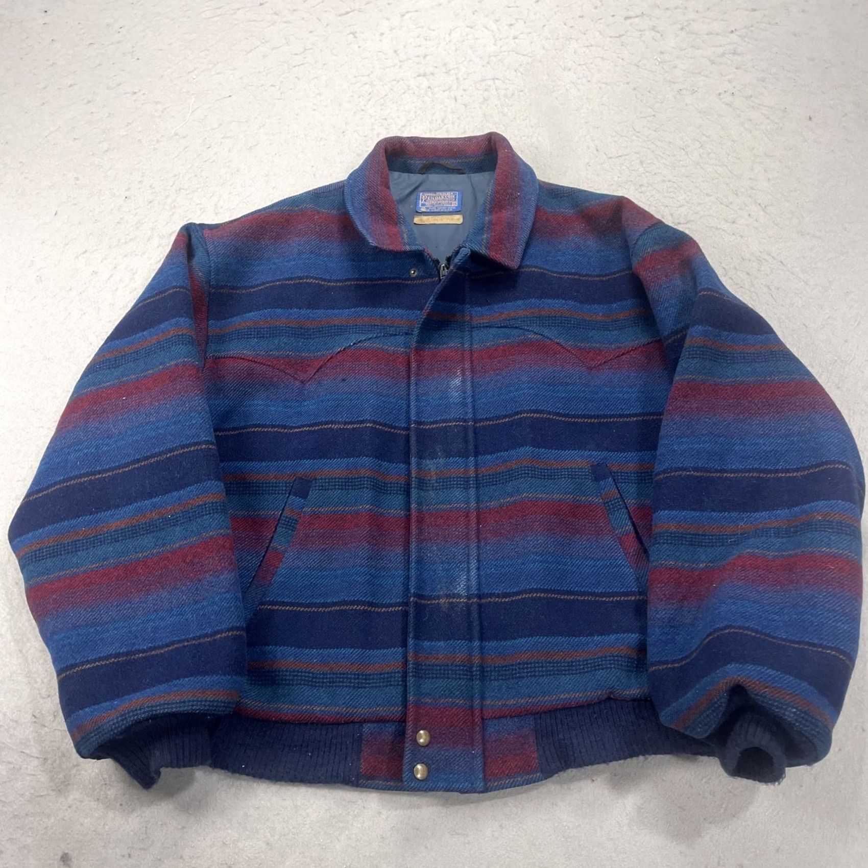 Pendleton VINTAGE Pendleton Jacket Mens XL Blue Red High Grade Western Wear Wool USA 70s Jacket Mens XL Blue Red Pendleton Western Wool USA 70s Size US XL / EU 56 / 4 - 2 Thumbnail