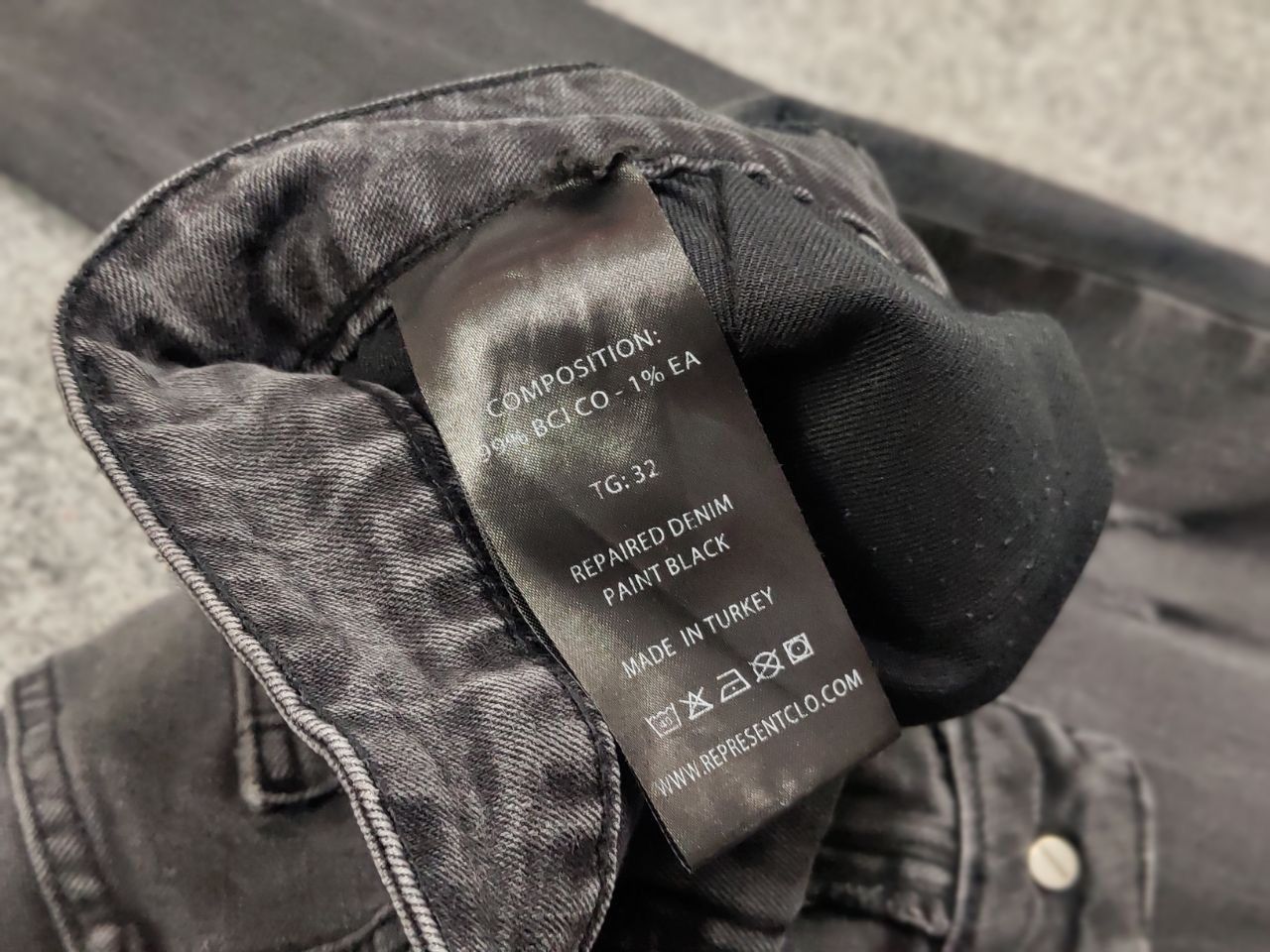 Represent Clo. Represent Design black distressed Denim Jeans Slim Fit Size US 32 / EU 48 - 19 Thumbnail