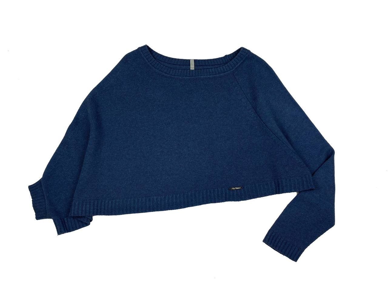 Cop Copine COP COPINE WOMEN ASYMMETRICAL SWETER BLUE MERINO WOOL SIZE S Size S / US 4 / IT 40 - 2 Thumbnail