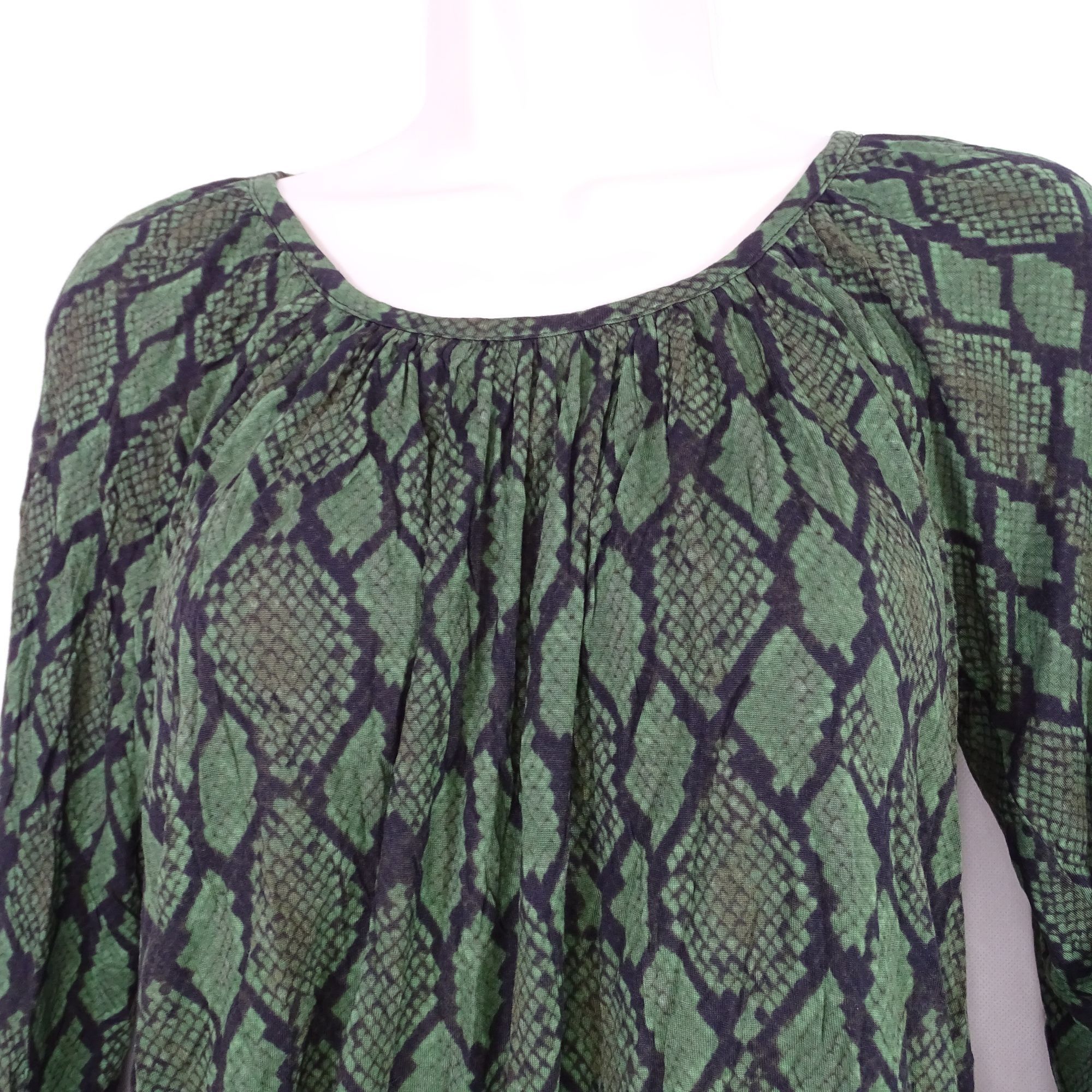 Michael Kors Michael Michael Kors Green Snake Print Knit Top Women Size P Size XXS / US 00 / IT 34 - 2 Thumbnail