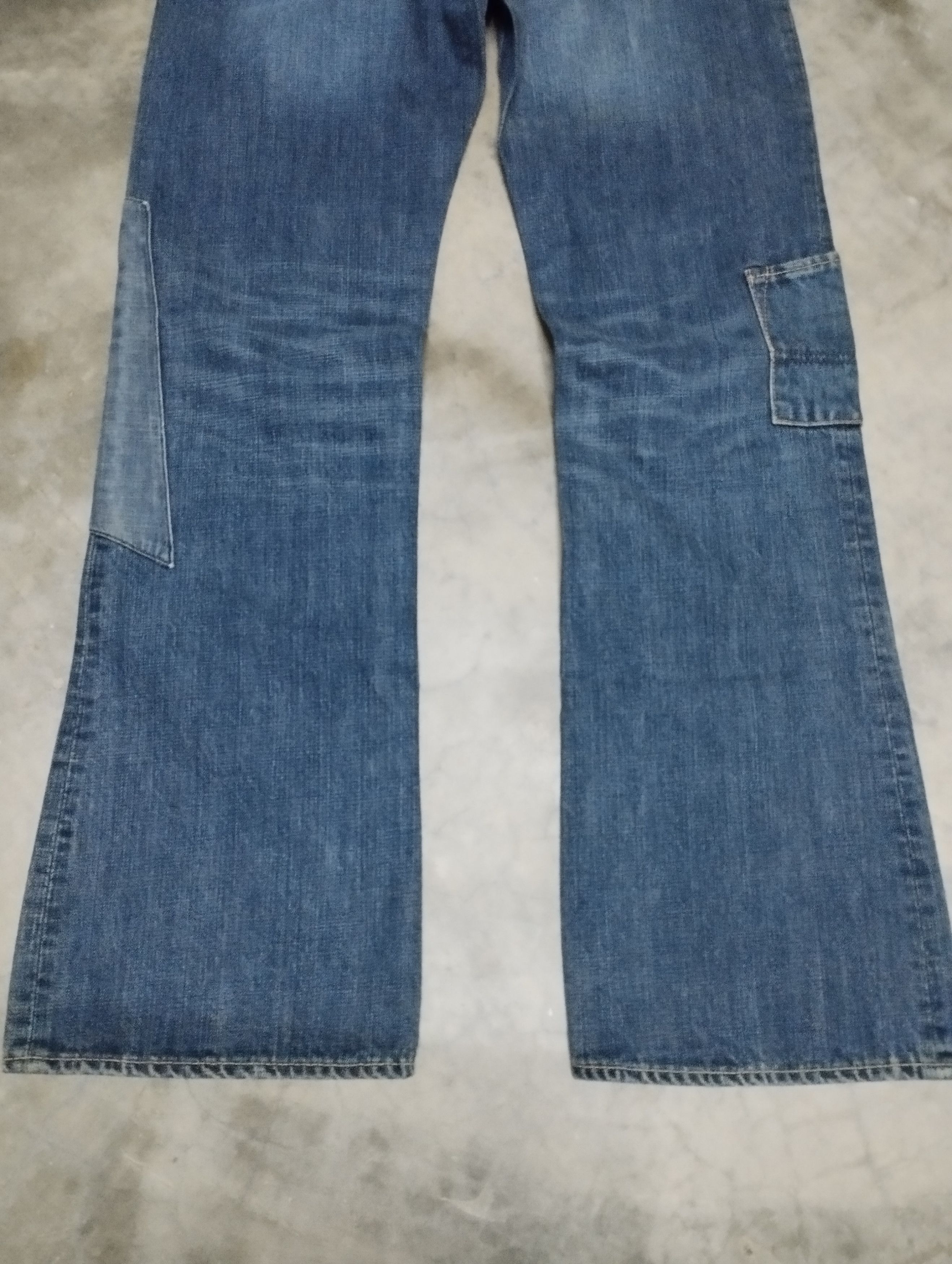 Tornado Mart Flare Jeans Made In Jpn Patchwork Branch Dept Bootcut Jean Size US 27 - 6 Thumbnail