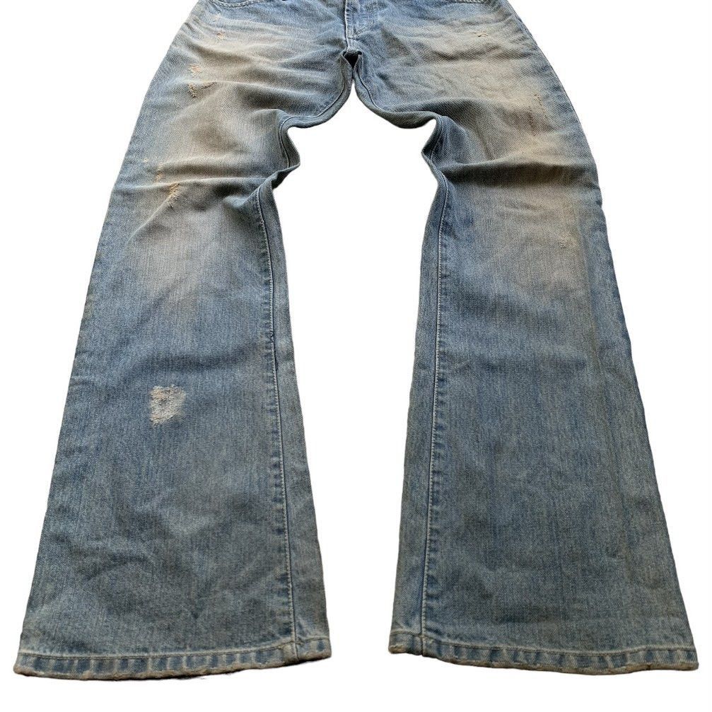 Hysteric Glamour × Japanese Brand × Tornado Mart Japan Flare riped fading denim Size US 34 / EU 50 - 3 Thumbnail