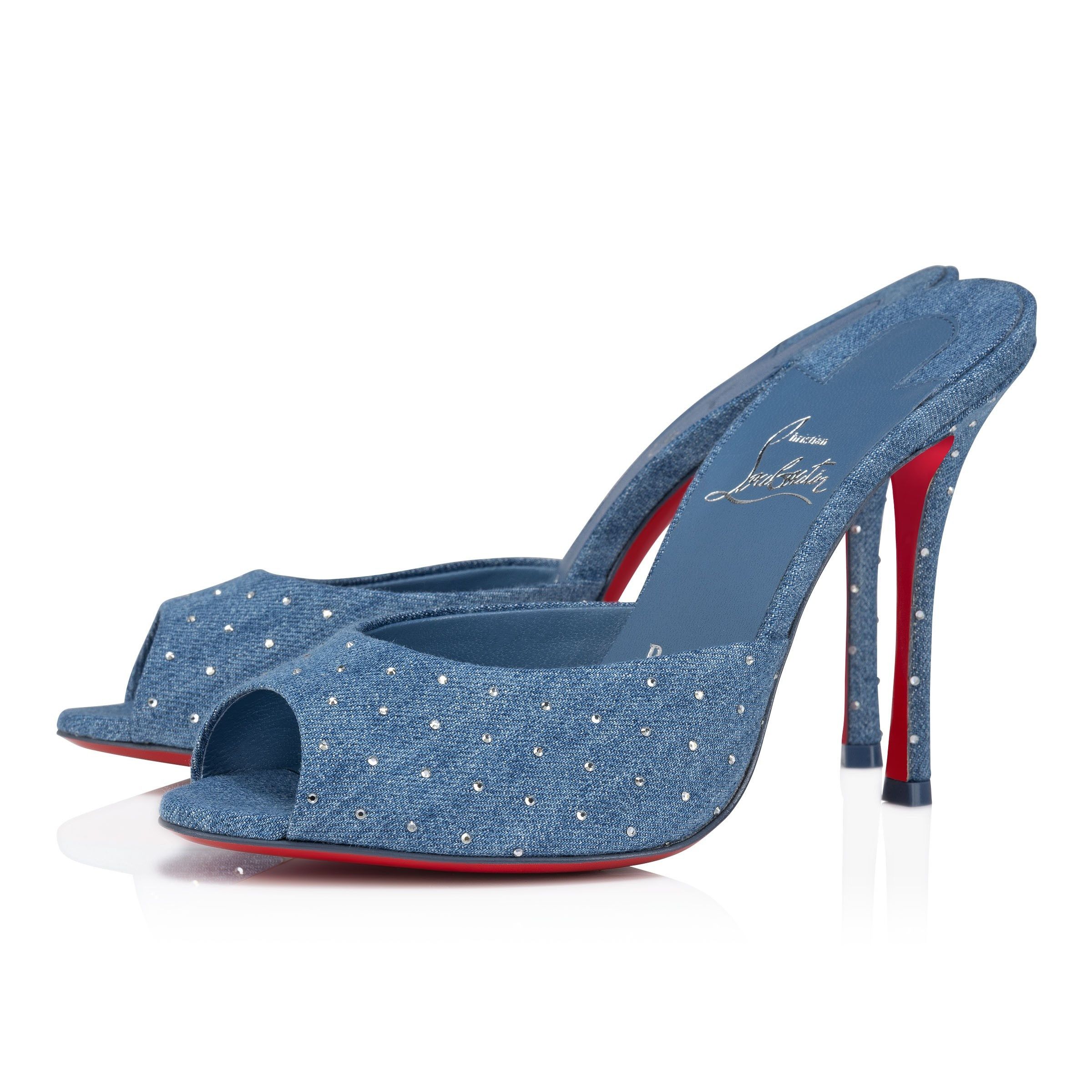 Christian Louboutin me dolly plum strass Size US 7 / IT 37 - 1 Thumbnail