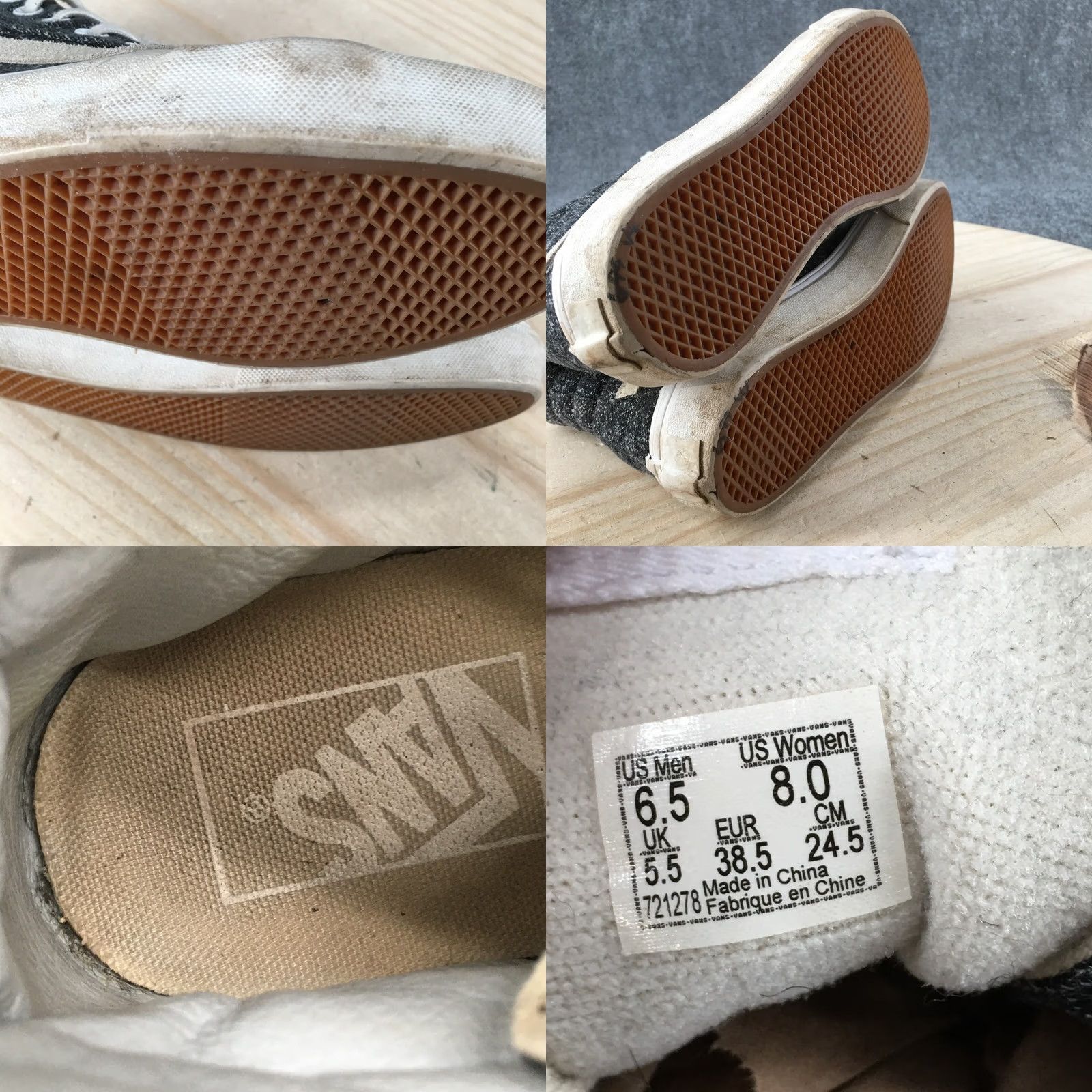 Vans Vans Shoes Mens 6.5 Womens 8 High Top Skate Sneakers Flats Gray Fabric Lace Up Size M / US 6-8 / IT 42-44 - 9 Thumbnail