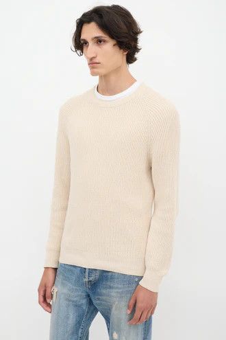 Brunello Cucinelli o1y0526 Crewneck Sweater in Beige Size US XL / EU 56 / 4 - 2 Thumbnail