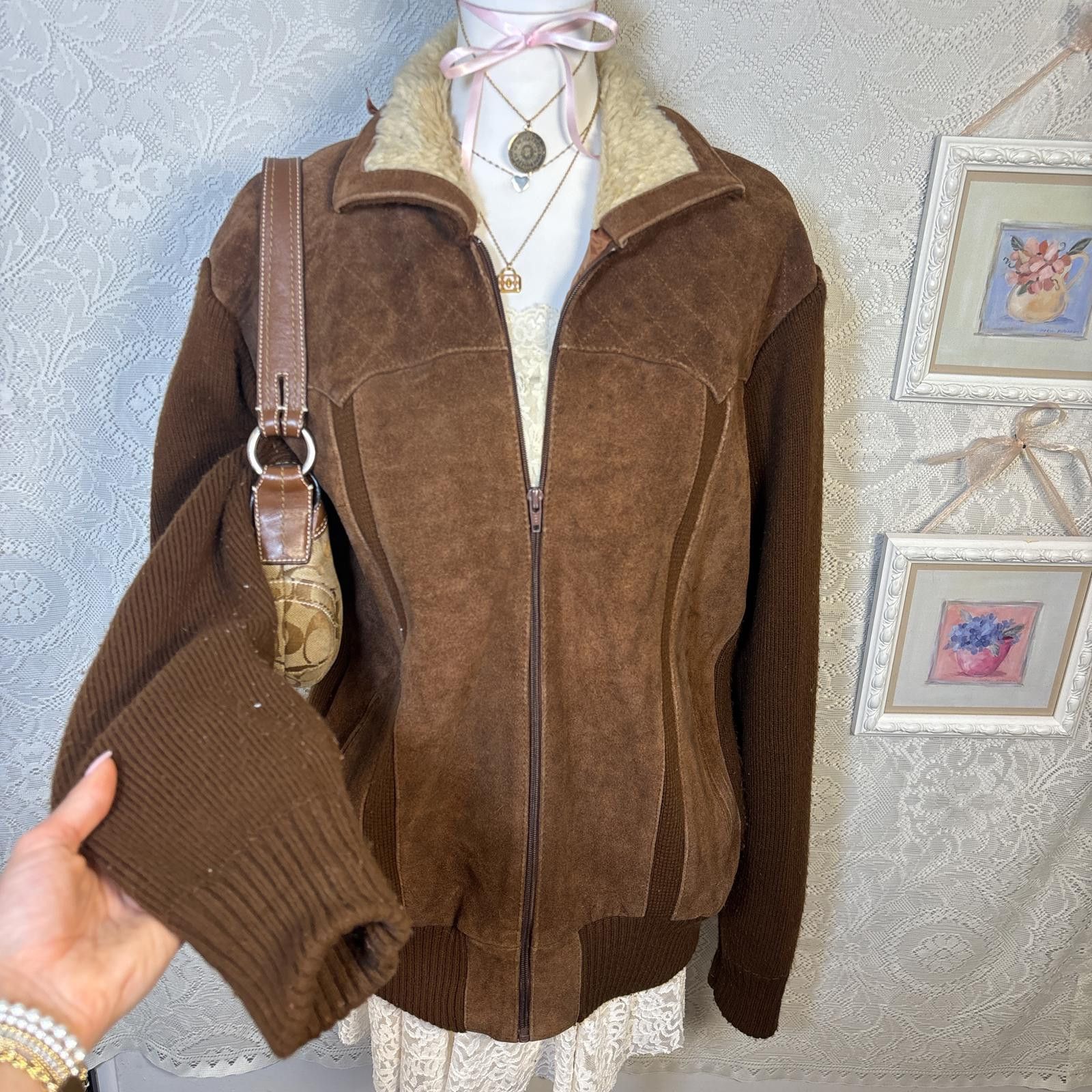 Other vintage cowhide leather suede jacket Size XL / US 12-14 / IT 48-50 - 7 Thumbnail