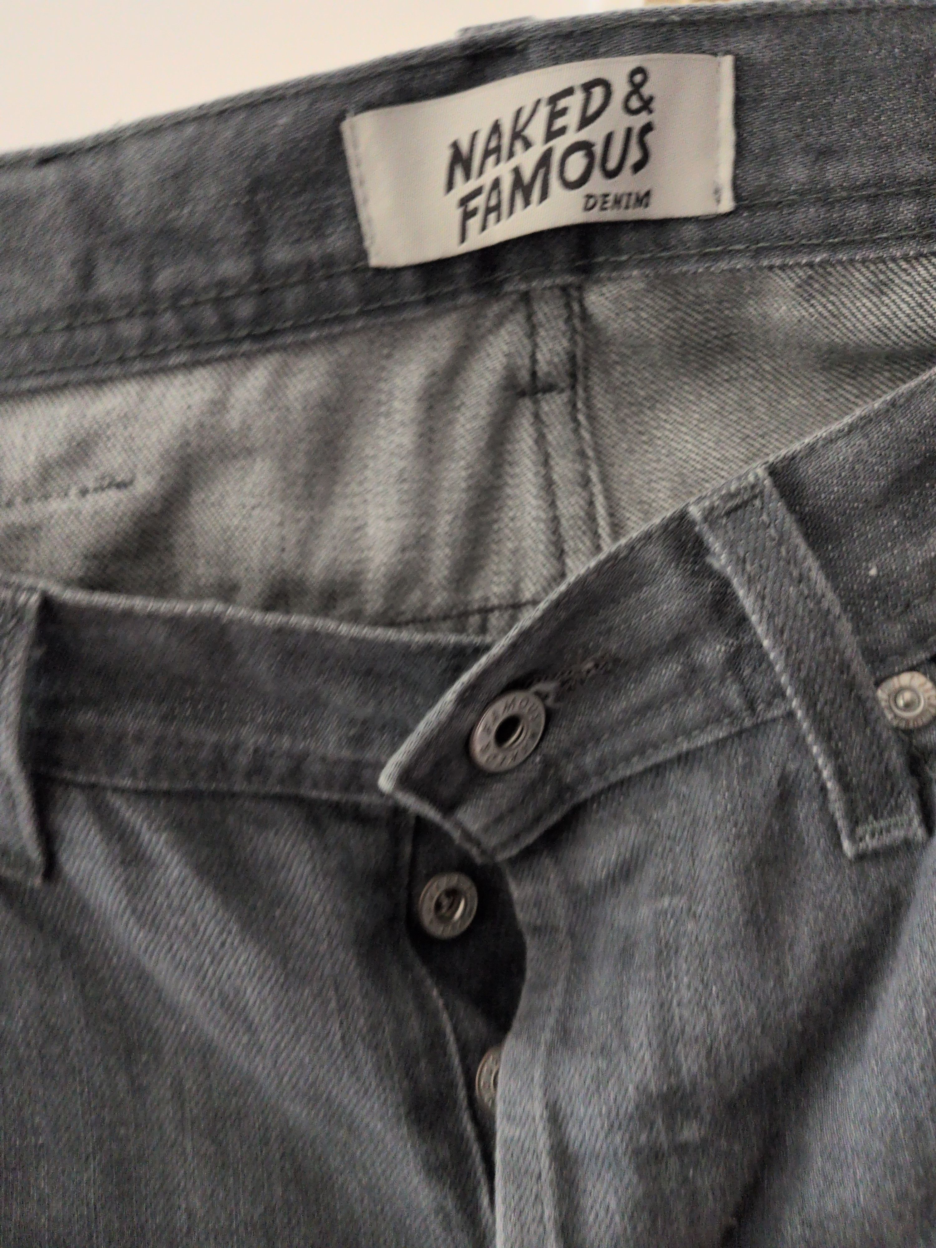 Naked & Famous Weird Guy Grey Selvedge Size US 34 / EU 50 - 2 Thumbnail