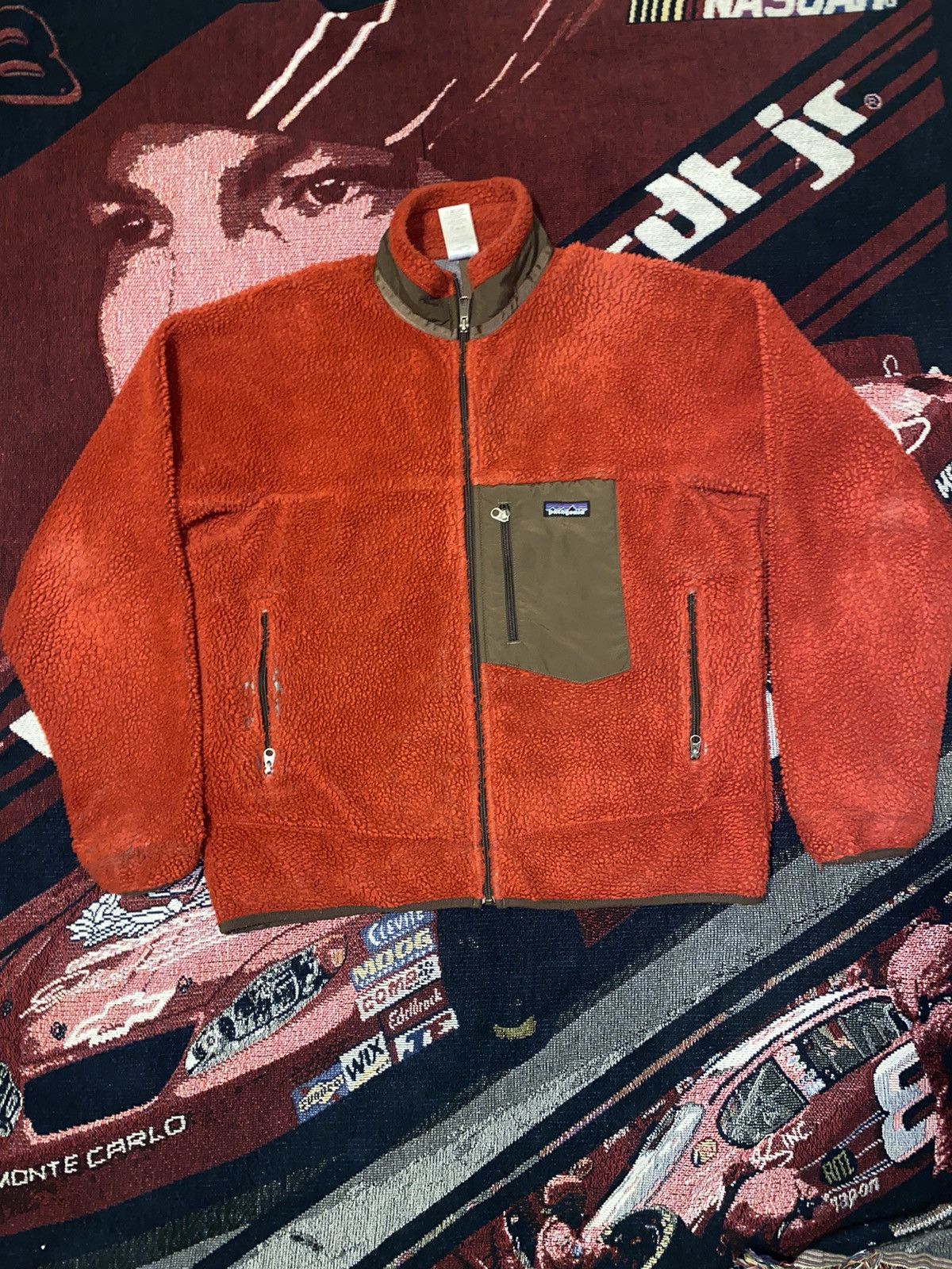 image of VTG ‘99 Patagonia Retro-X Deep Pile Fleece in Red, Men's (Size Large)