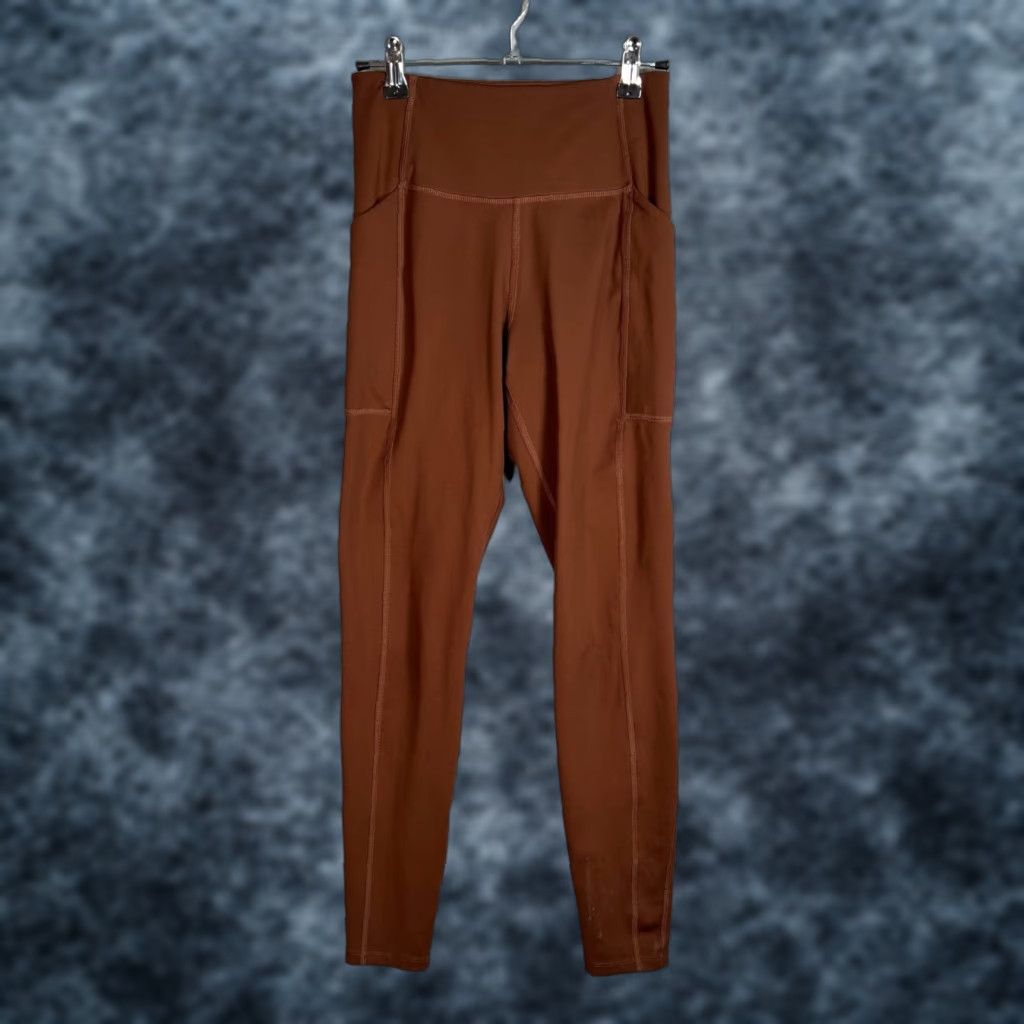 Girlfriend Collective VINTAGE Girlfriend Collective Womens High-Waisted Brown Leggings Size Small Size 28" / US 6 / IT 42 - 1 Thumbnail