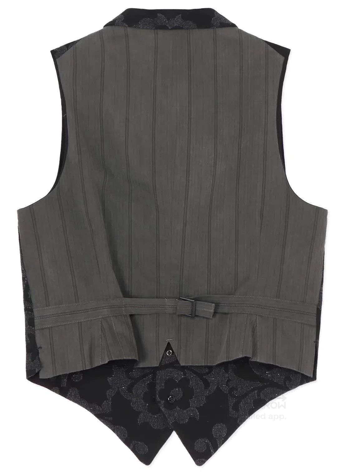 Yohji Yamamoto Black Floral Pattern Button-Up Vest. Size US L / EU 52-54 / 3 - 2 Thumbnail
