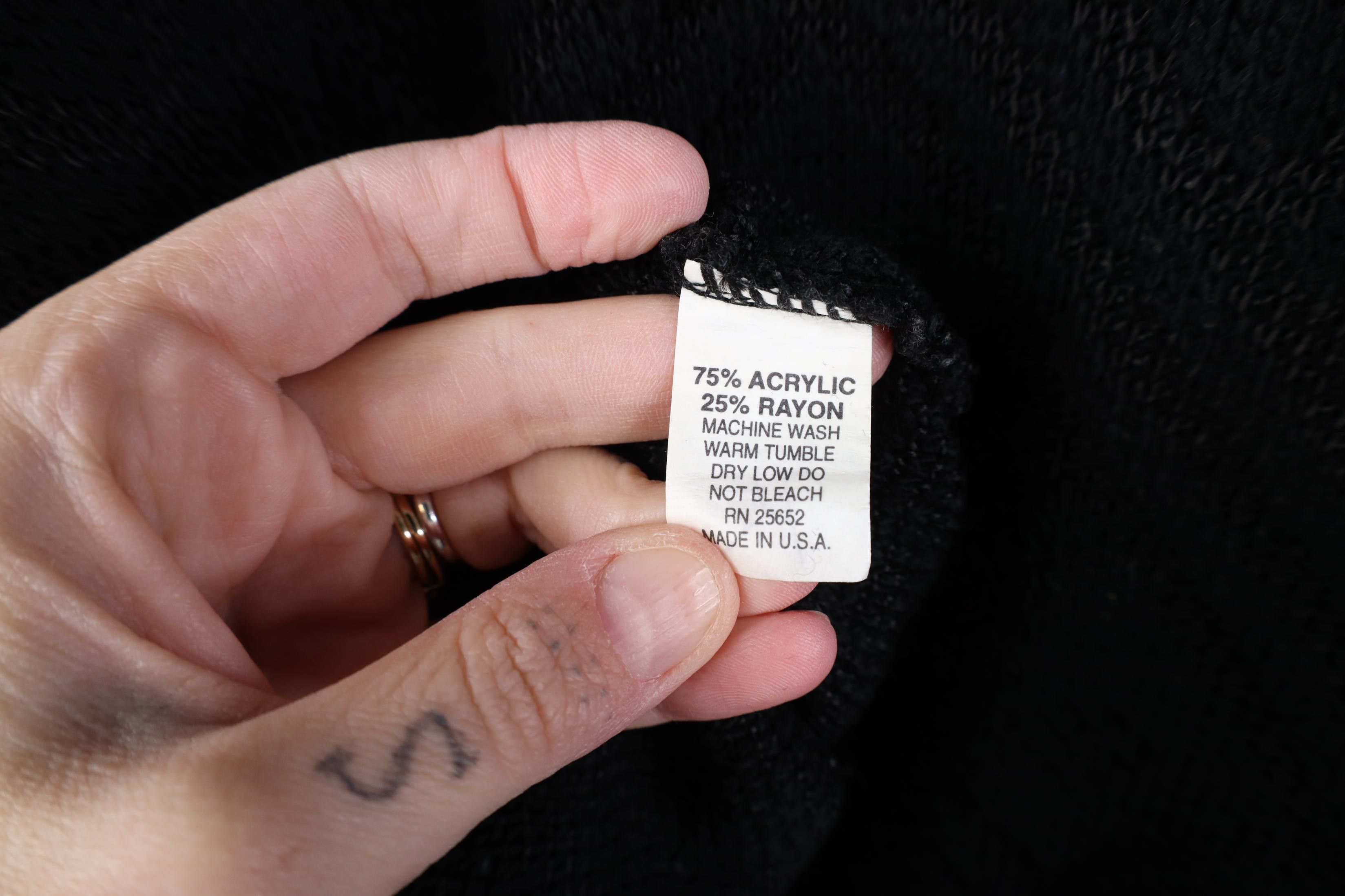 Vintage Vintage 90s Streetwear Collared Pullover Sweater Black USA Size US L / EU 52-54 / 3 - 9 Thumbnail
