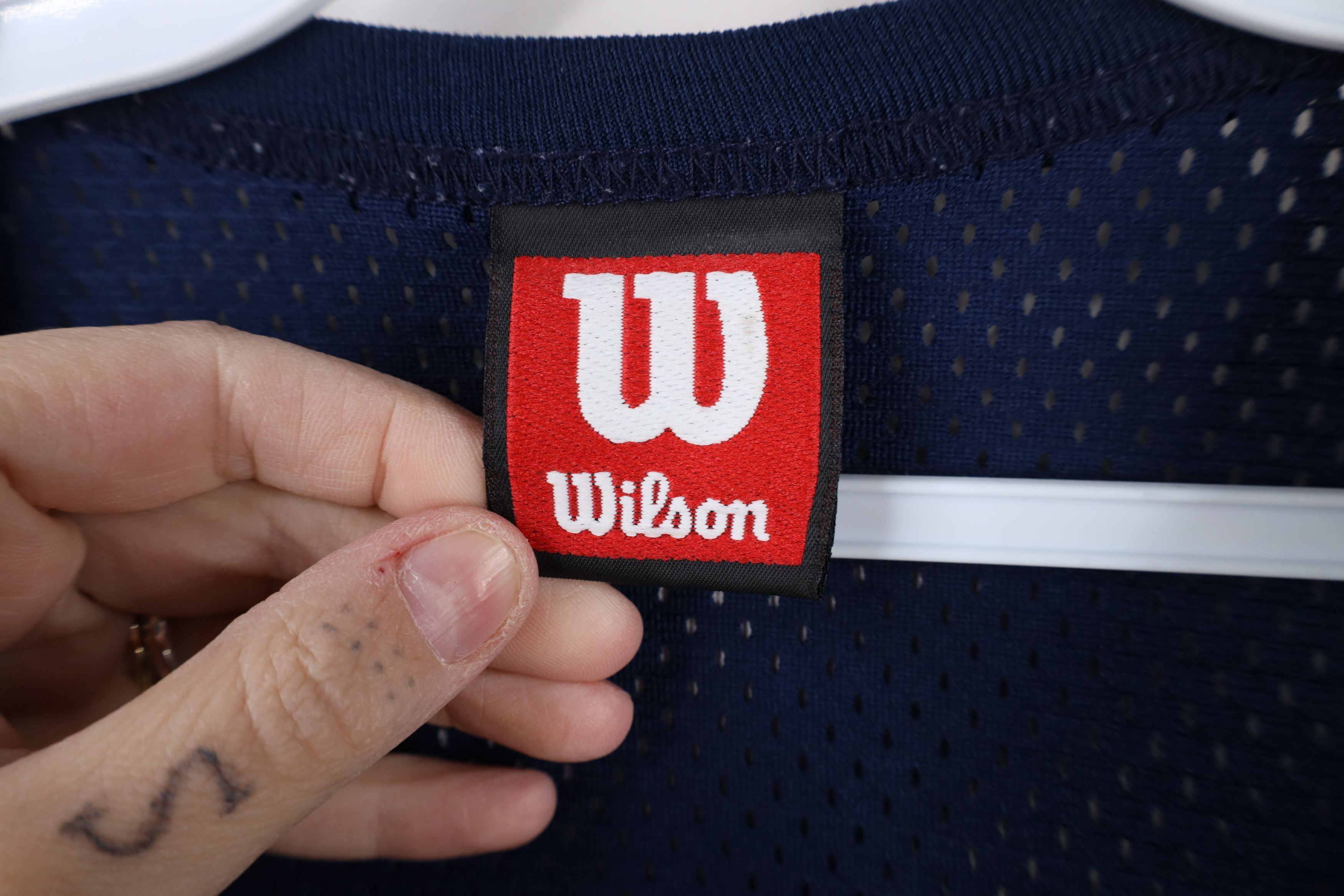 Vintage Vintage 90s Michigan Rams Mesh Henley Baseball Jersey Blue Size US XXL / EU 58 / 5 - 9 Thumbnail