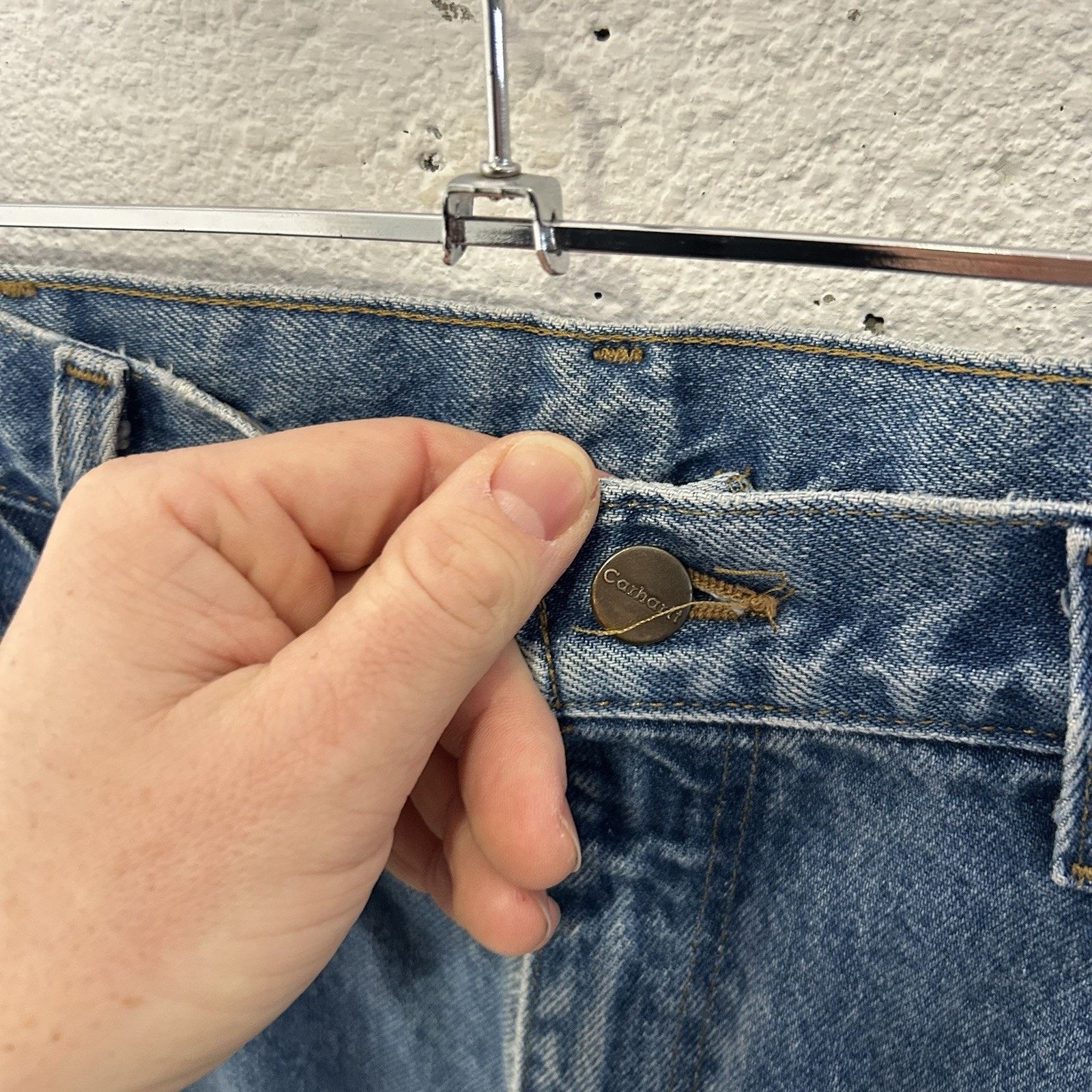 Carhartt Vintage Carhartt Logger Denim DoubleKnee Pants “Darkstone” Size US 32 / EU 48 - 10 Thumbnail