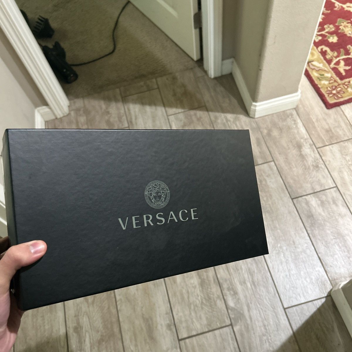 Versace Blue Versace suede loafers with gold accents Size US 12 / EU 45 - 6 Thumbnail