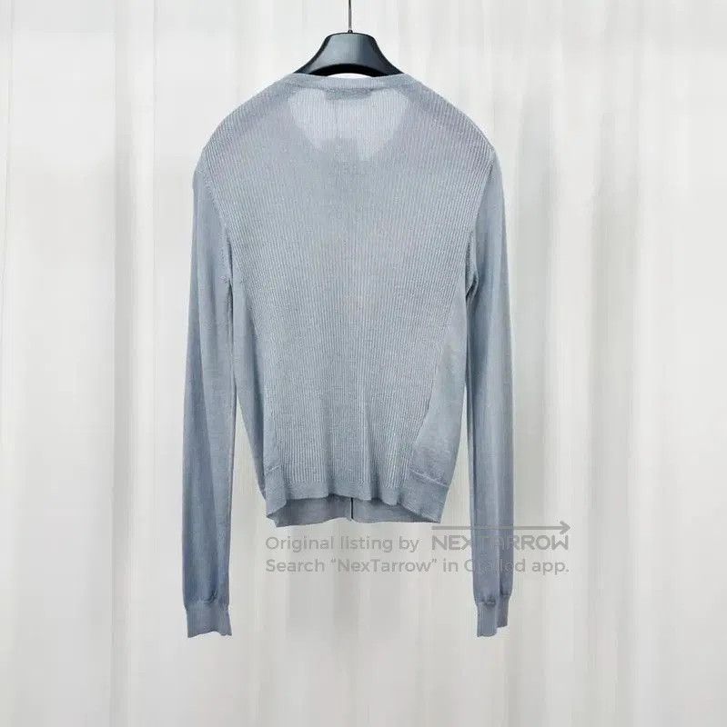 Prada Prada Sky Blue Wool Blend Cardigan for Women. Size XL / US 12-14 / IT 48-50 - 2 Thumbnail
