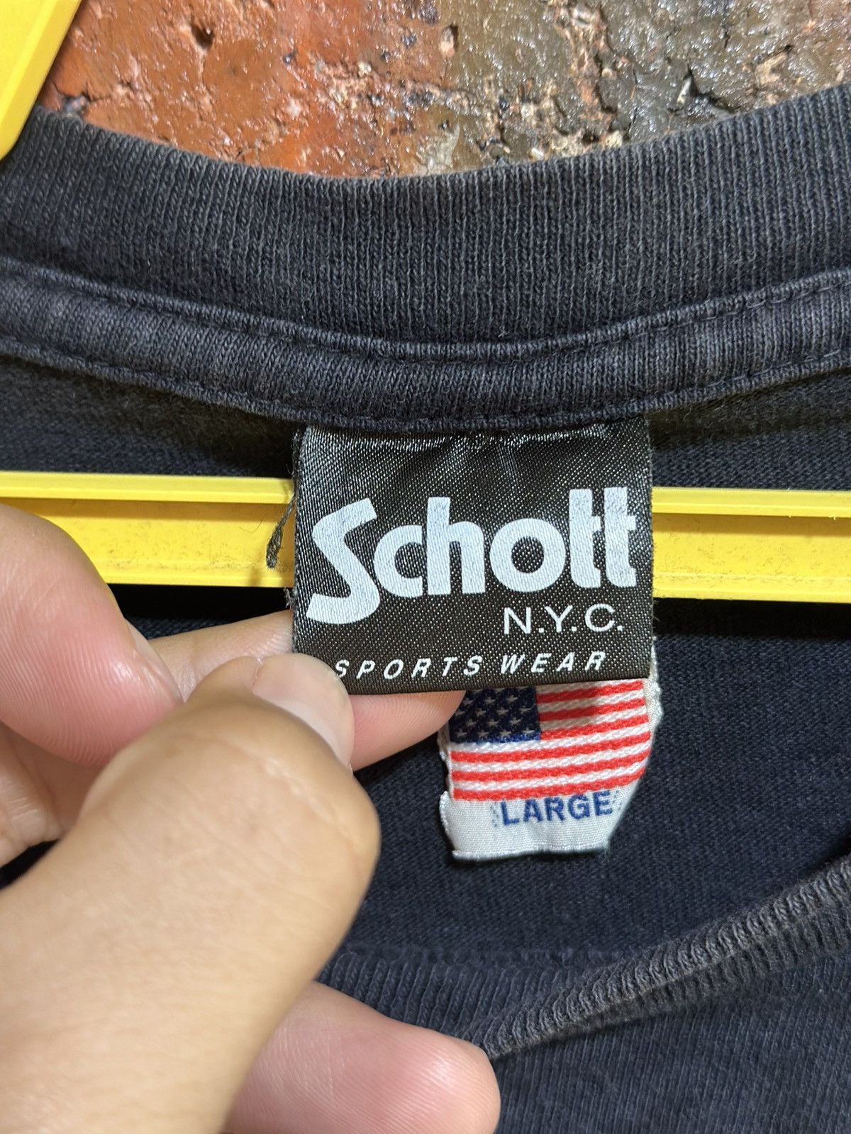 Schott × Vintage Vintage Schott N.Y.C Faded Tee Size US L / EU 52-54 / 3 - 5 Thumbnail