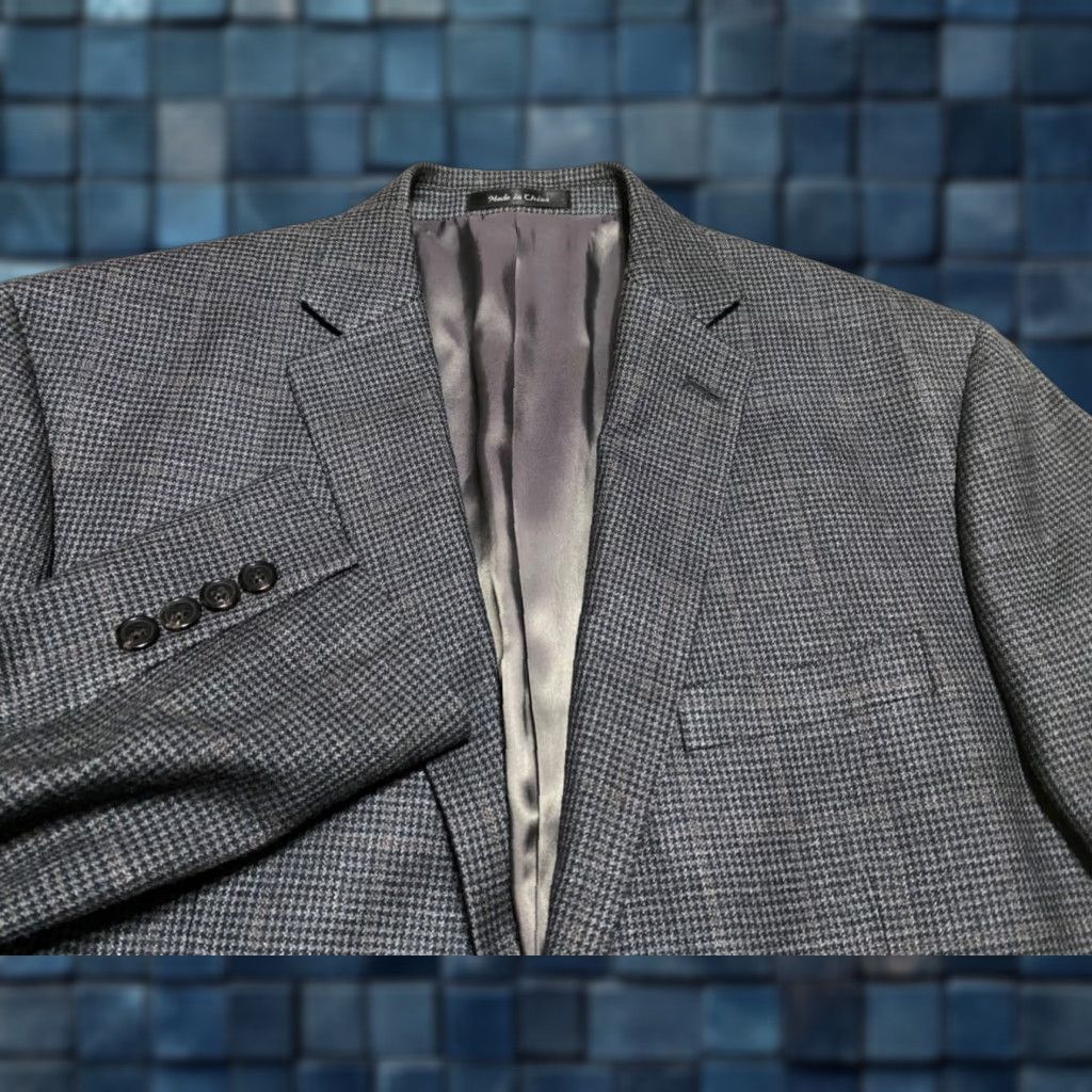 Ralph Lauren Lauren Ralph Lauren Blazer Mens sz 44 Multicolor Plaid Silk Wool Blend 2-Button Size 44R - 1 Thumbnail