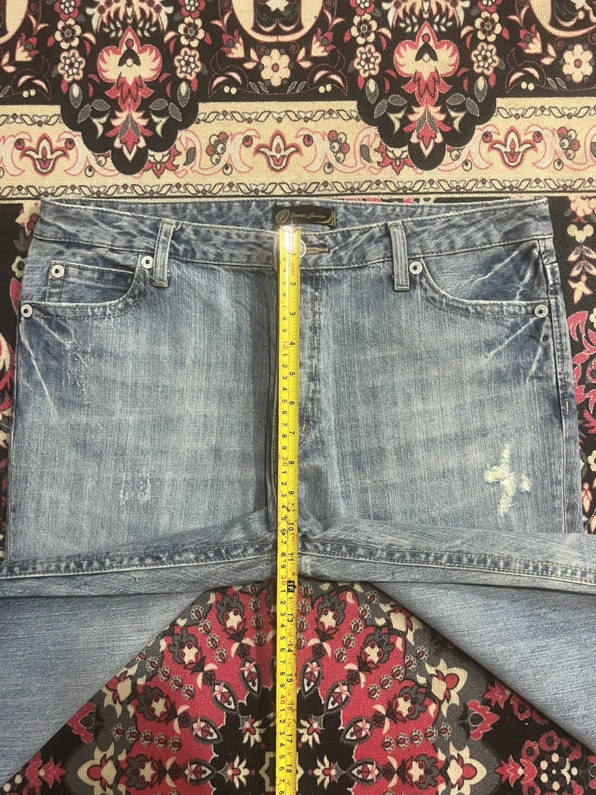 Japanese Brand Vintage Japanese Brand Oririn Blue Washed Ripped Flare Jeans Size US 34 / EU 50 - 12 Thumbnail