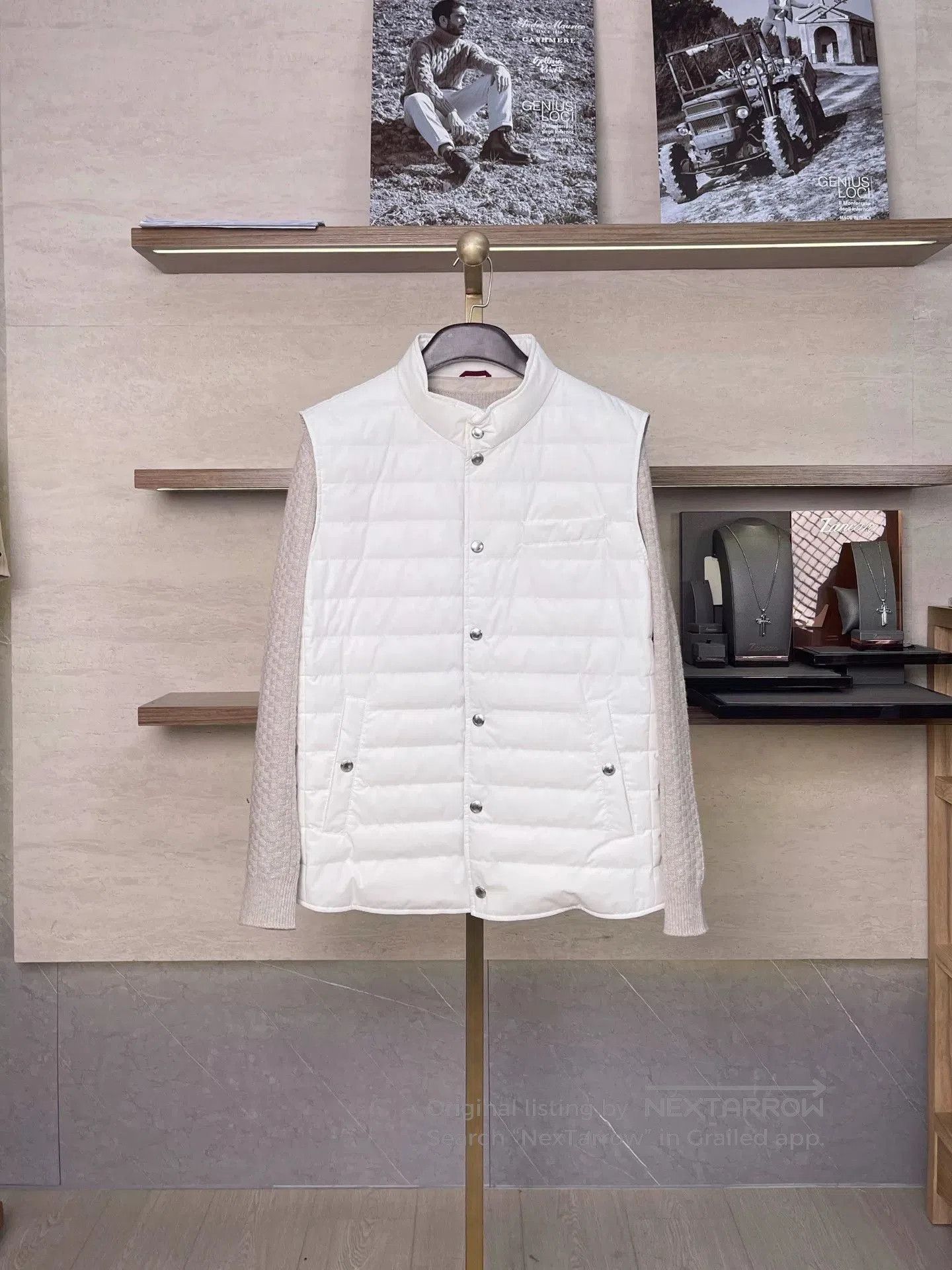 Brunello Cucinelli Brunello Cucinelli White Down Vest. Size US S / EU 44-46 / 1 - 1 Thumbnail
